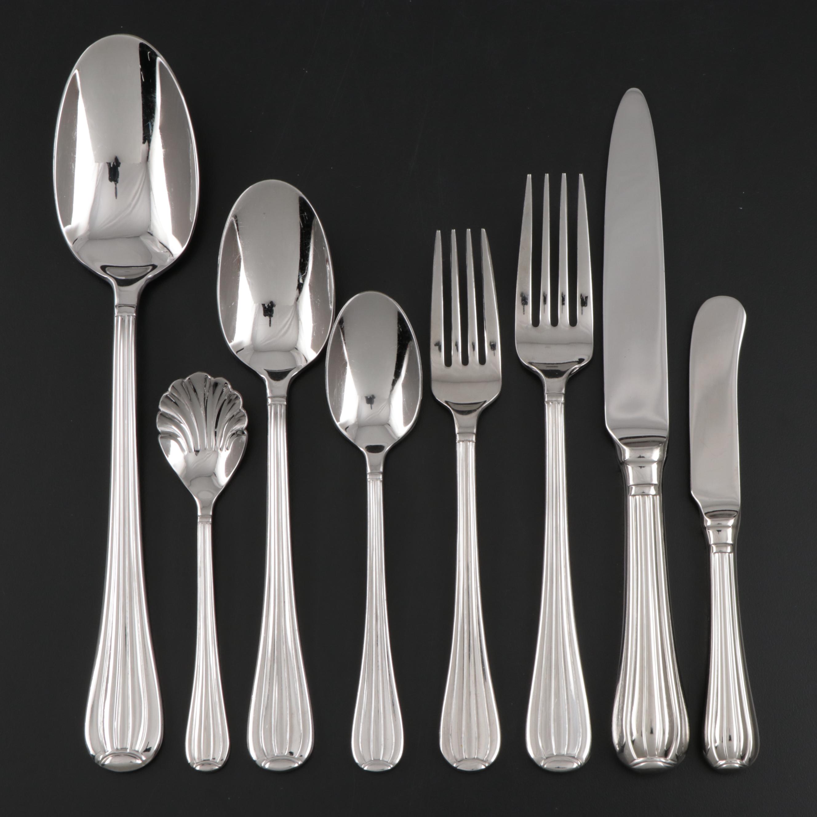 Ricci "Meridiani" and Gorham "Nouveau" 18/10 Stainless Steel Flatware