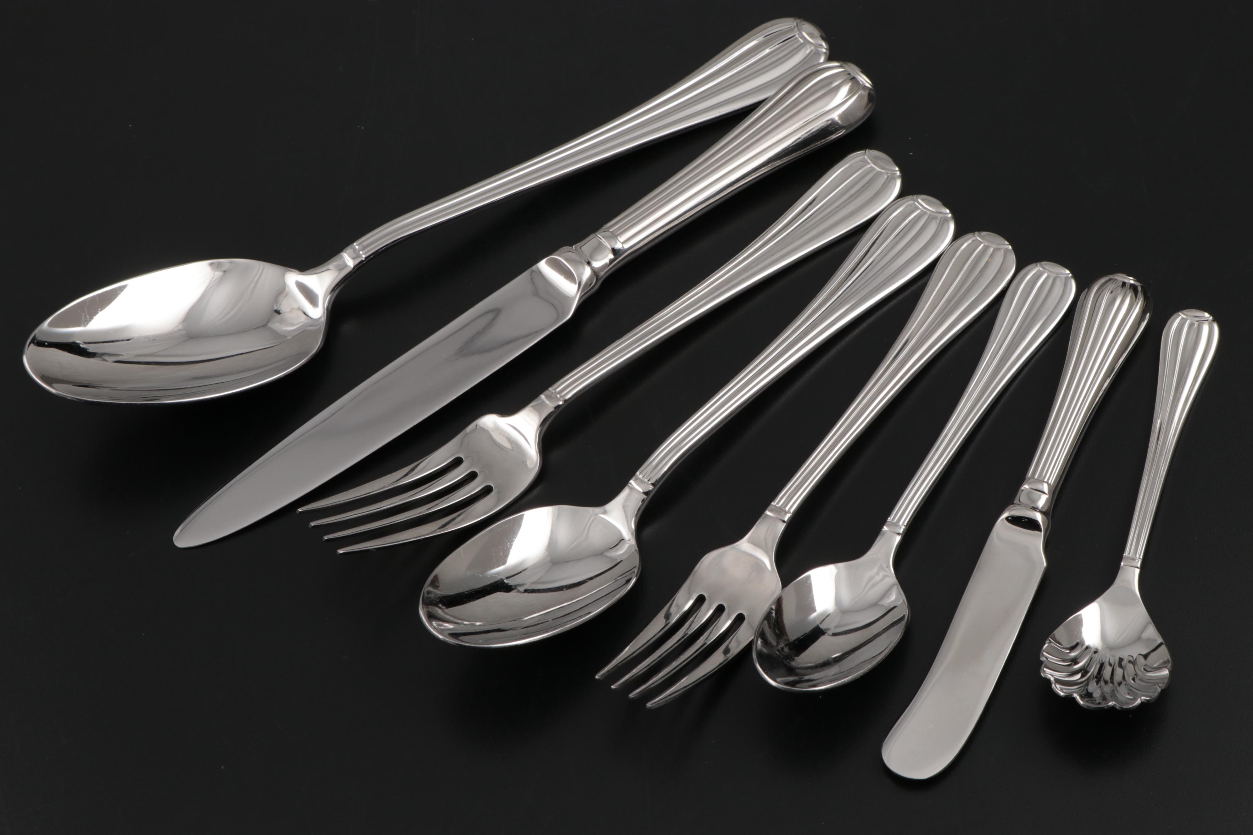 Ricci "Meridiani" and Gorham "Nouveau" 18/10 Stainless Steel Flatware