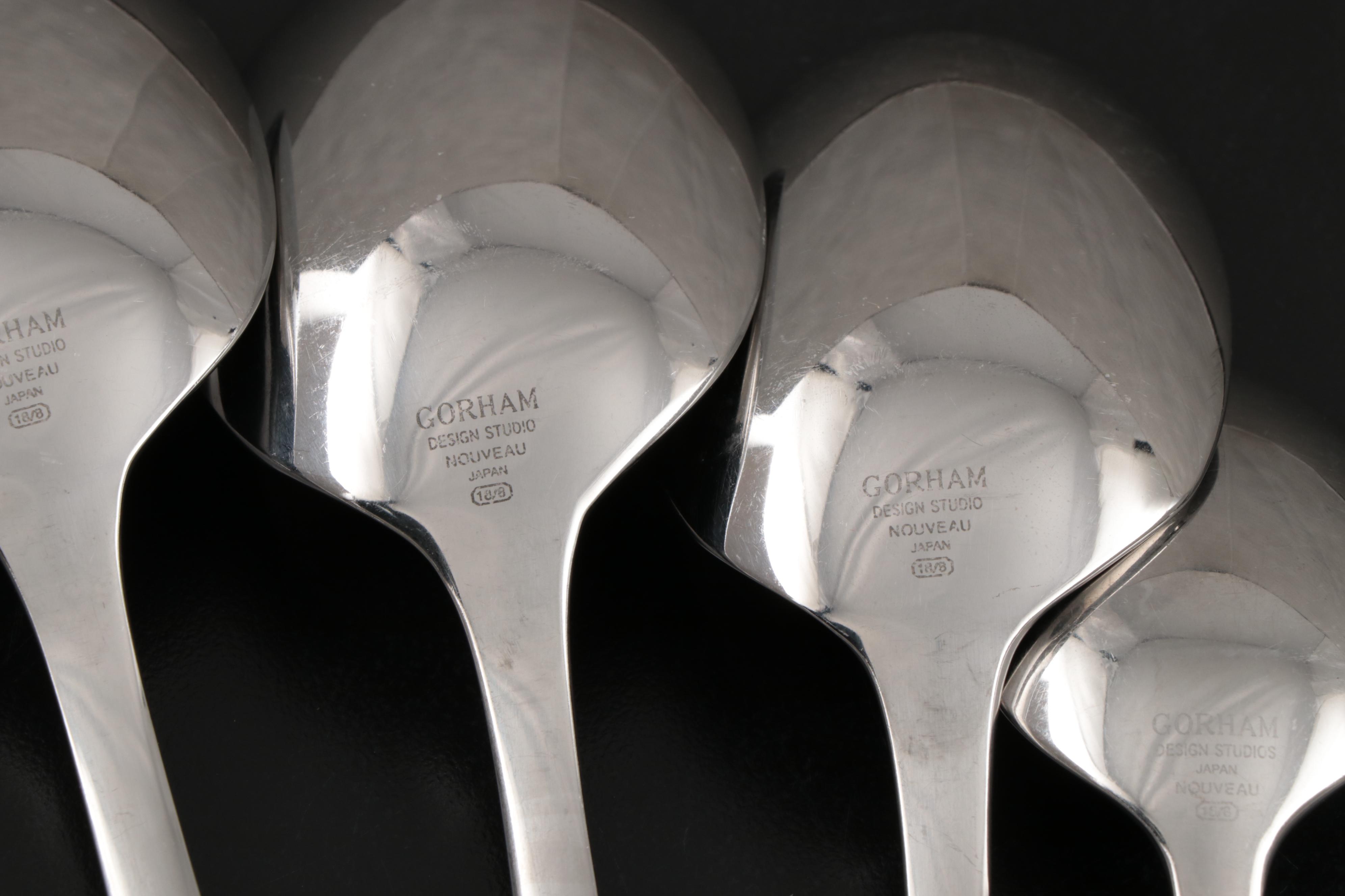 Ricci "Meridiani" and Gorham "Nouveau" 18/10 Stainless Steel Flatware