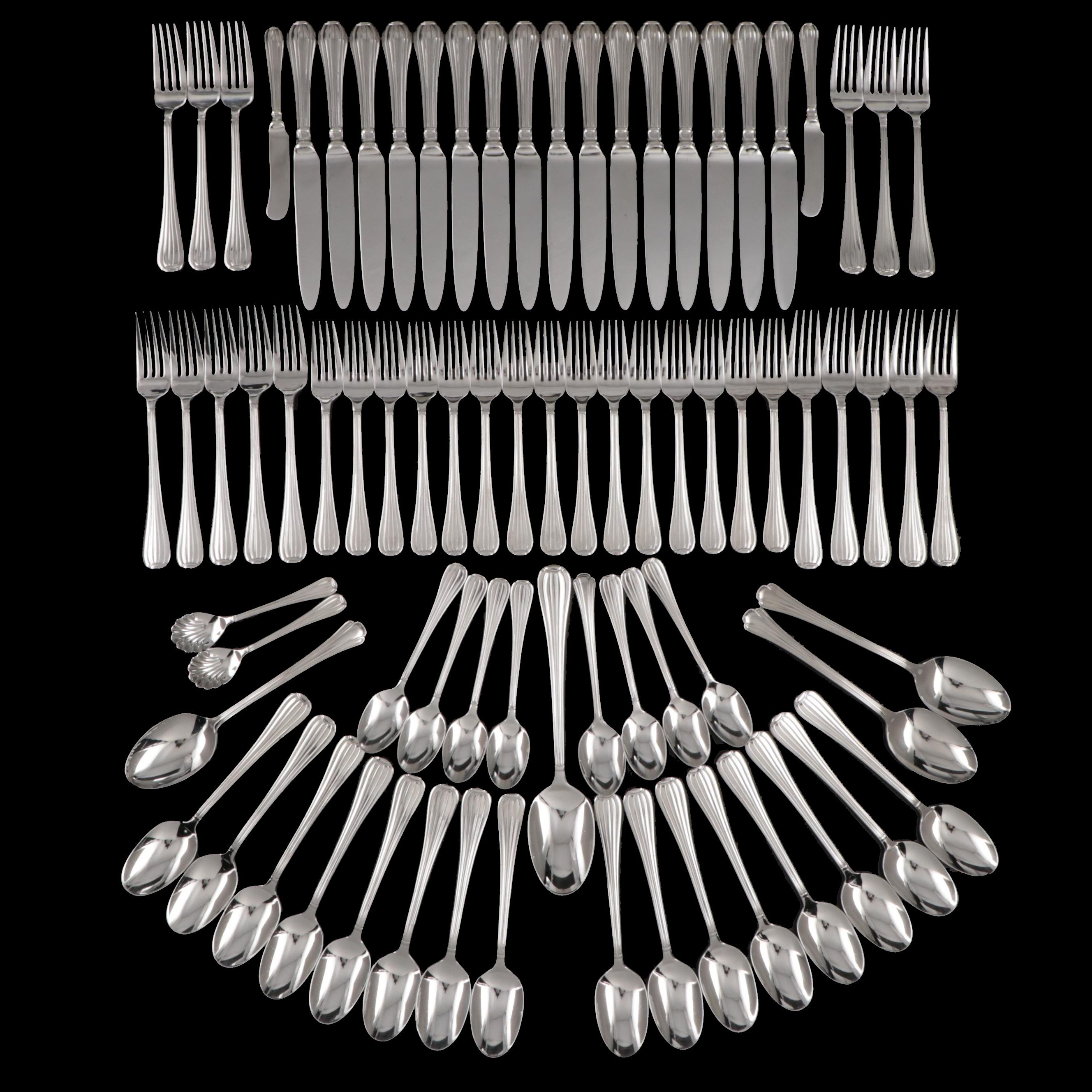 Ricci "Meridiani" and Gorham "Nouveau" 18/10 Stainless Steel Flatware