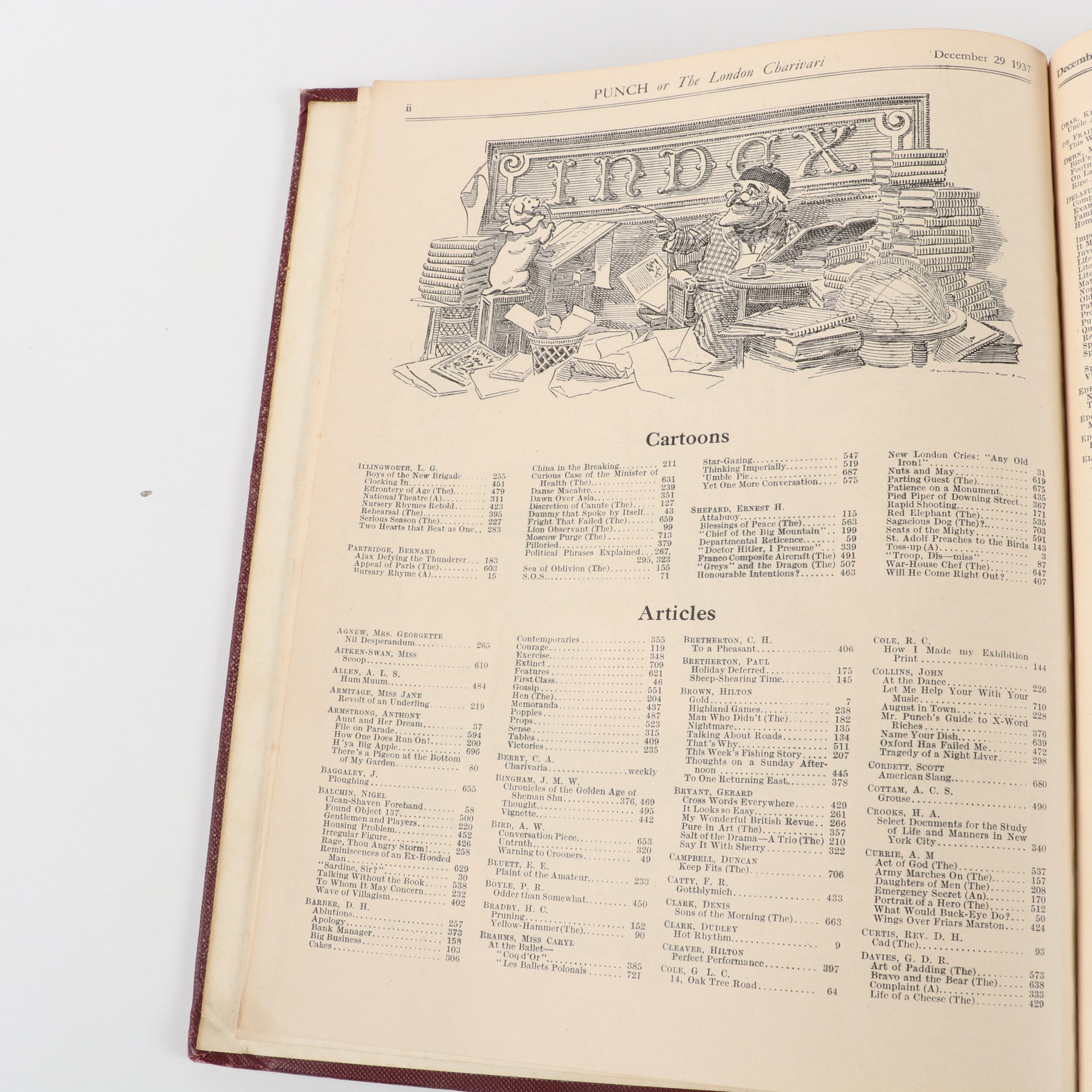 Compilation Books of "Gaiety" and "Punch" Magazines, Early to Mid 20th Century