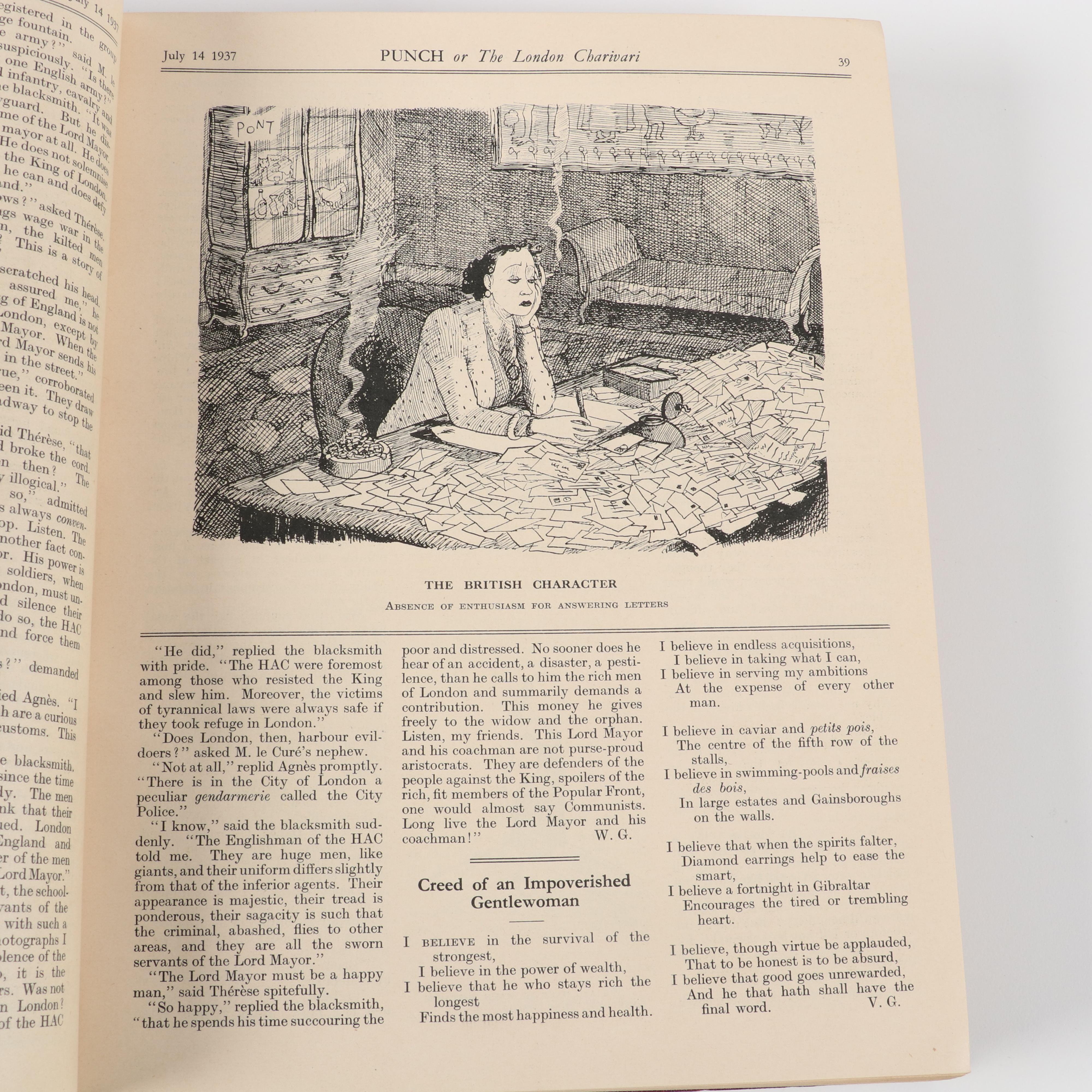 Compilation Books of "Gaiety" and "Punch" Magazines, Early to Mid 20th Century