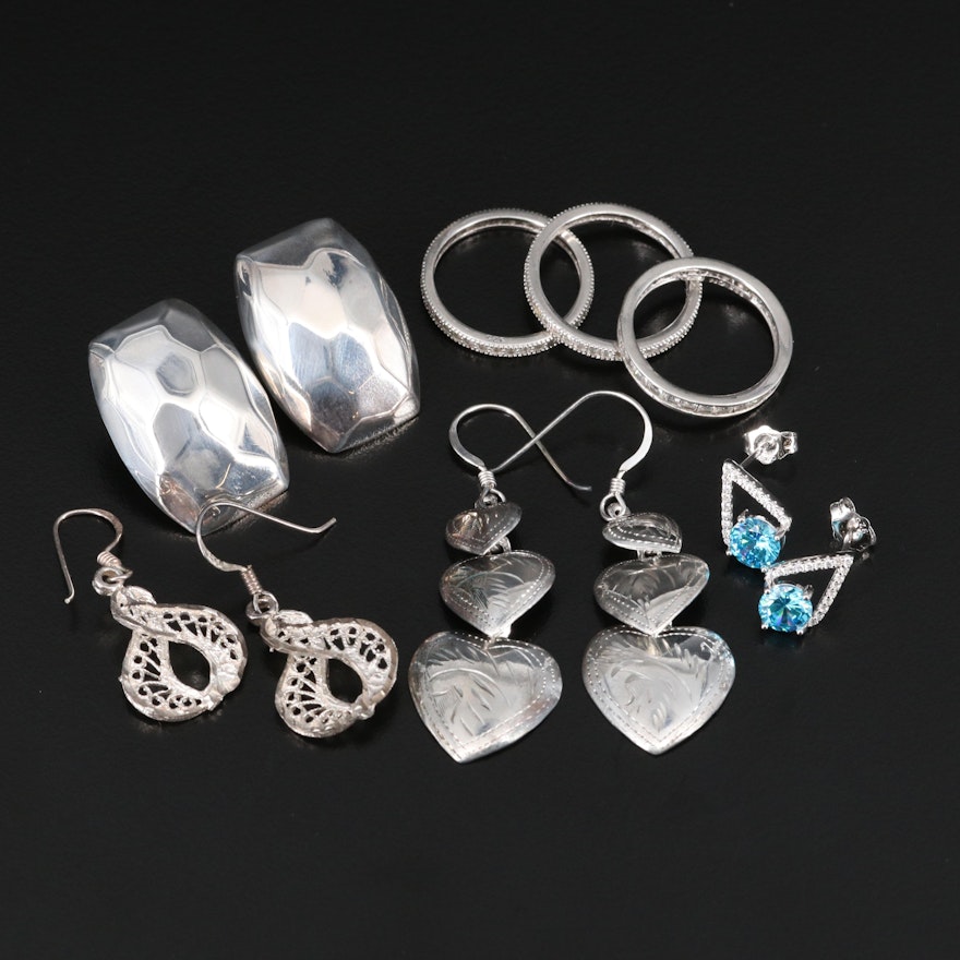 Sterling Silver Jewelry Featuring Cubic Zirconia