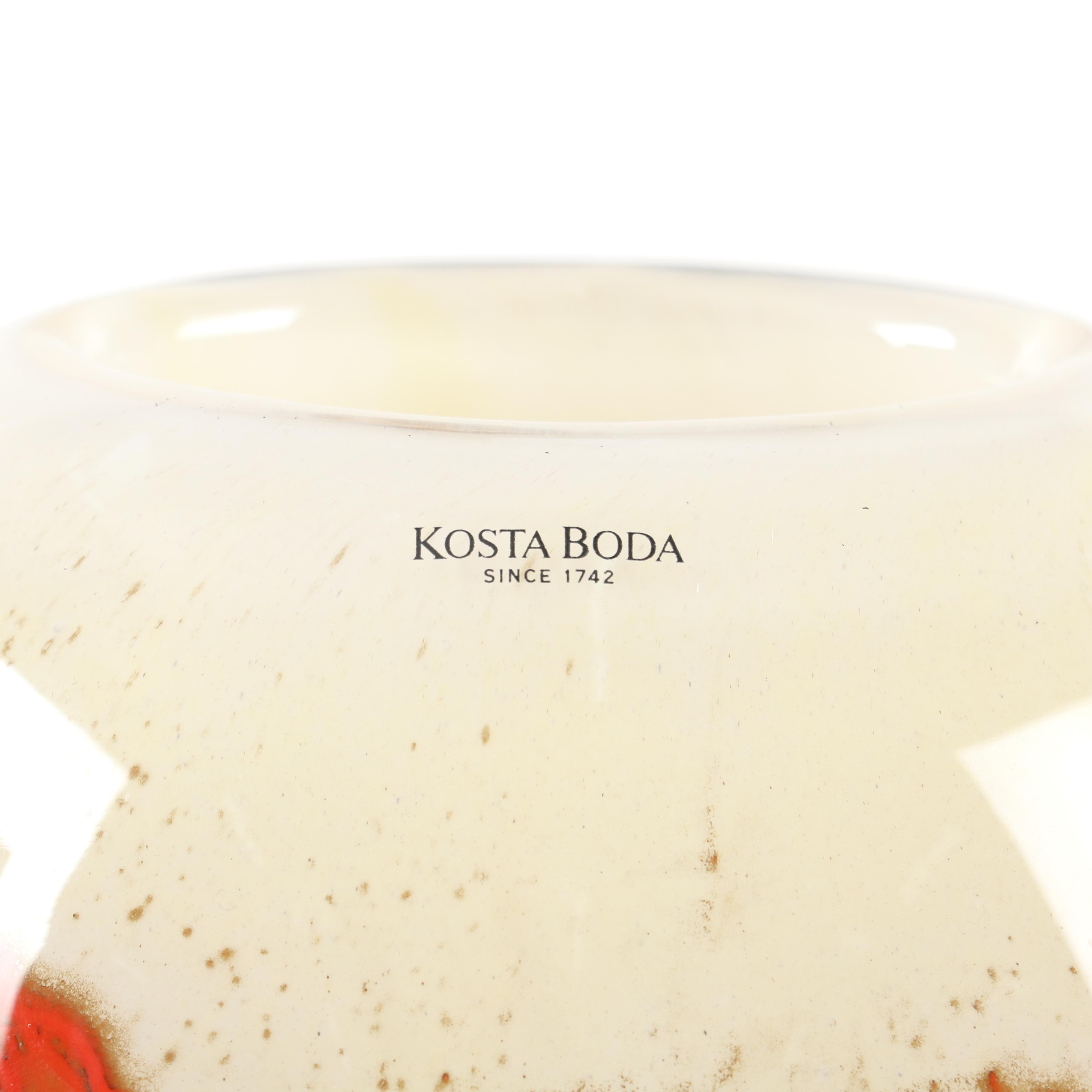 Olle Brozén for Kosta Boda "Floating Flowers" Art Glass Vases