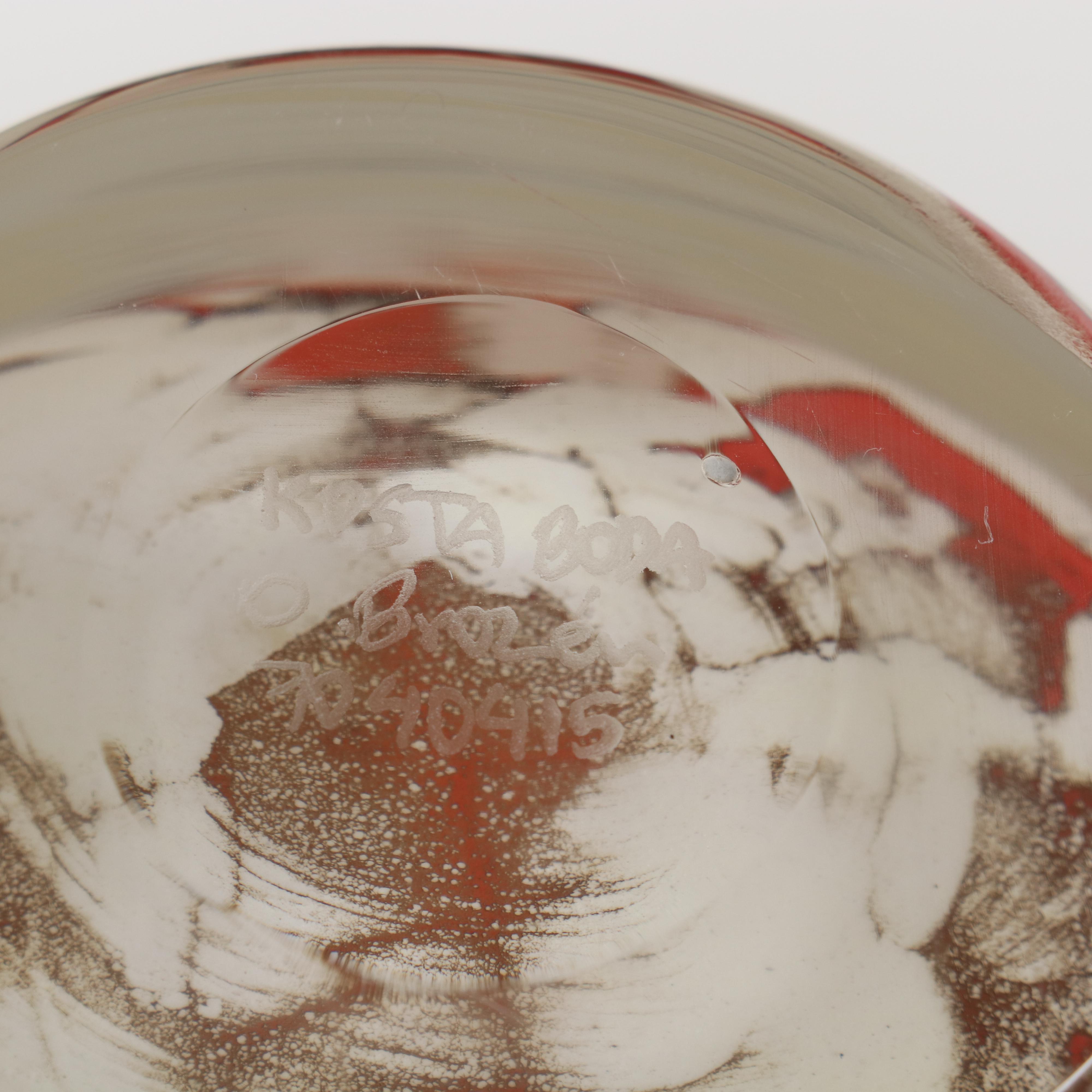 Olle Brozén for Kosta Boda "Floating Flowers" Art Glass Vases