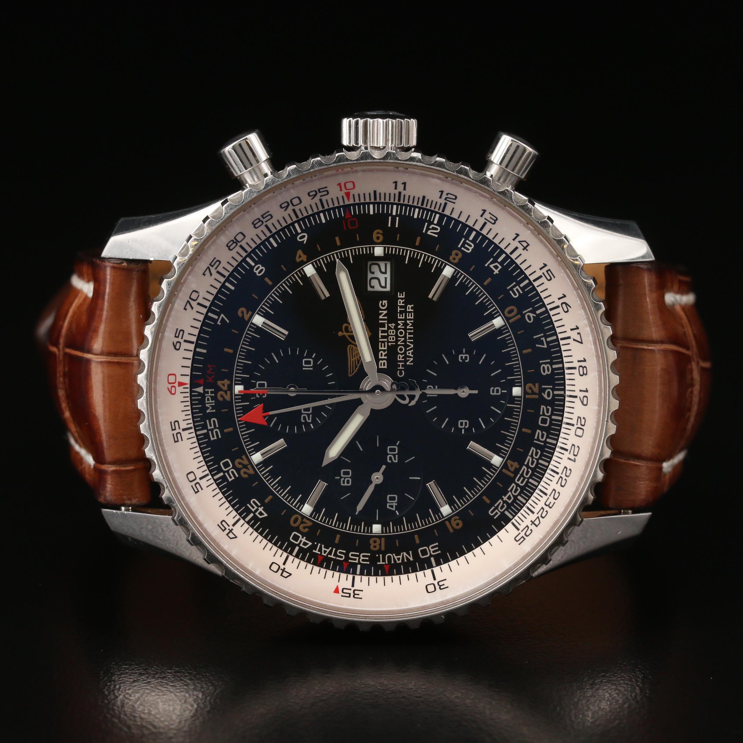 Breitling Navitimer World Stainless Steel Automatic Watch