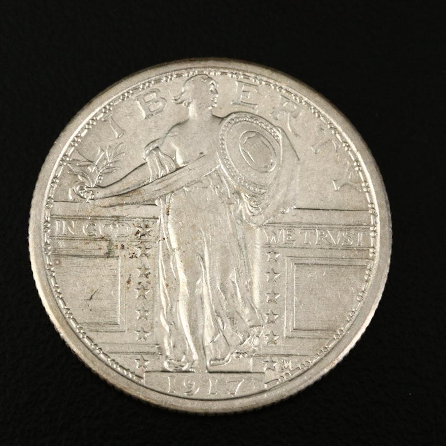 1917 Type I Standing Liberty Silver Quarter