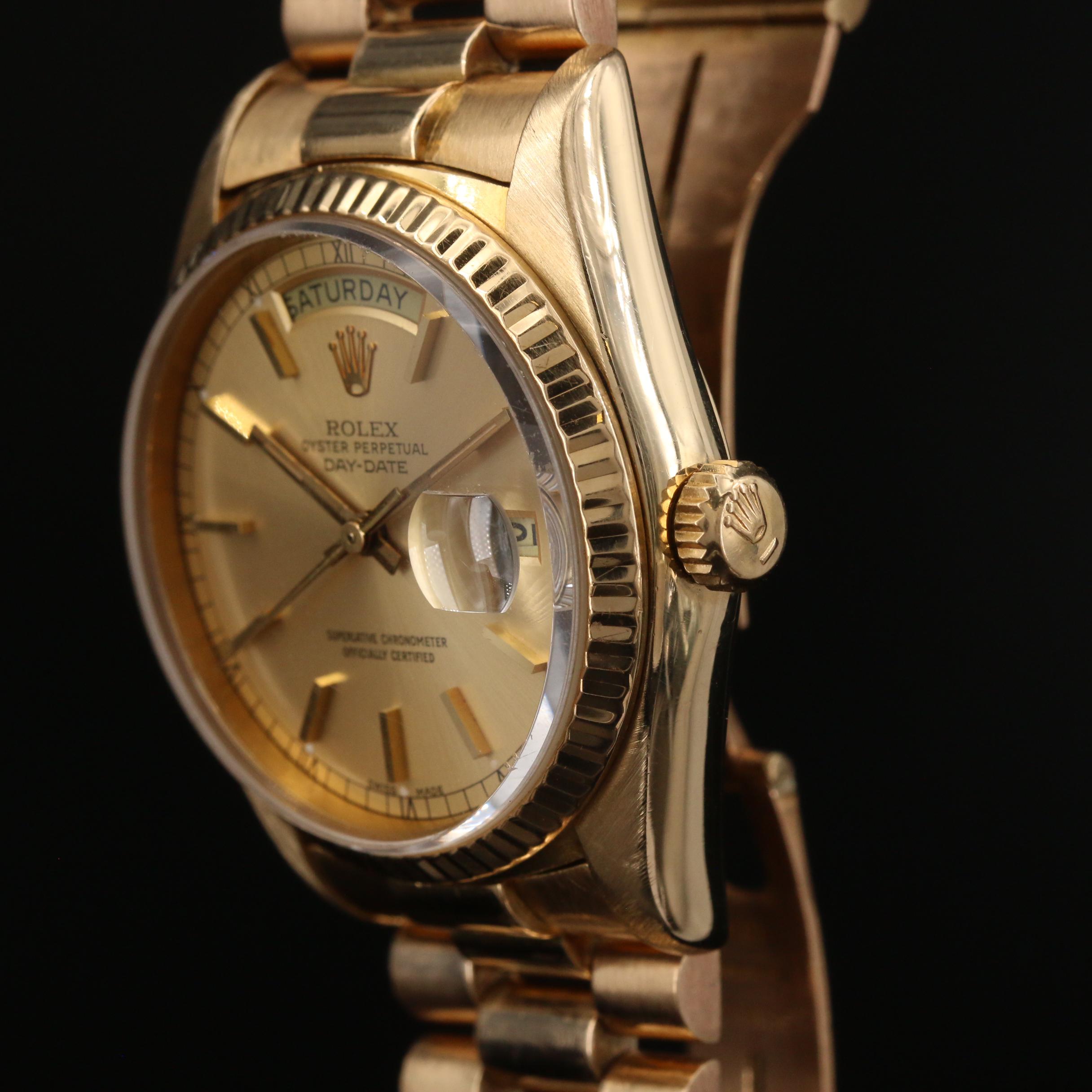 1990 Rolex Day-Date President 18K Gold Automatic Watch