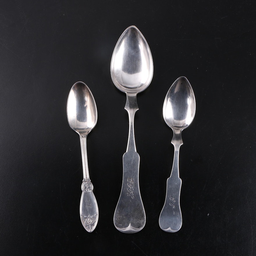 Duhme & Co. "Tipped" and Tiffany & Co. Sterling Silver Spoons