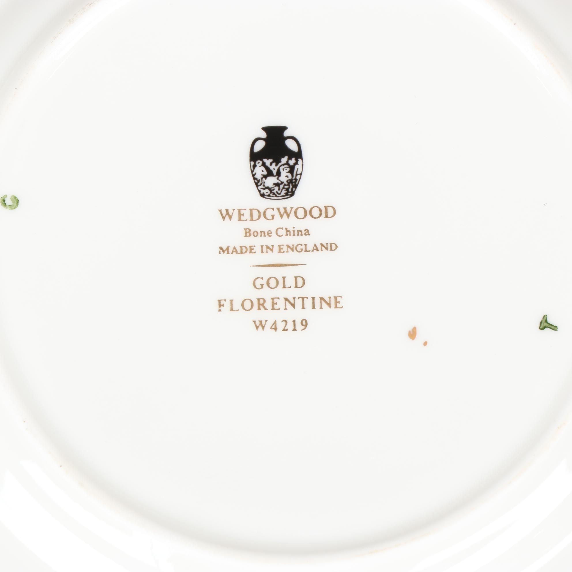 Wedgwood "Florentine Gold" Bone China Dinnerware, 1961–1986