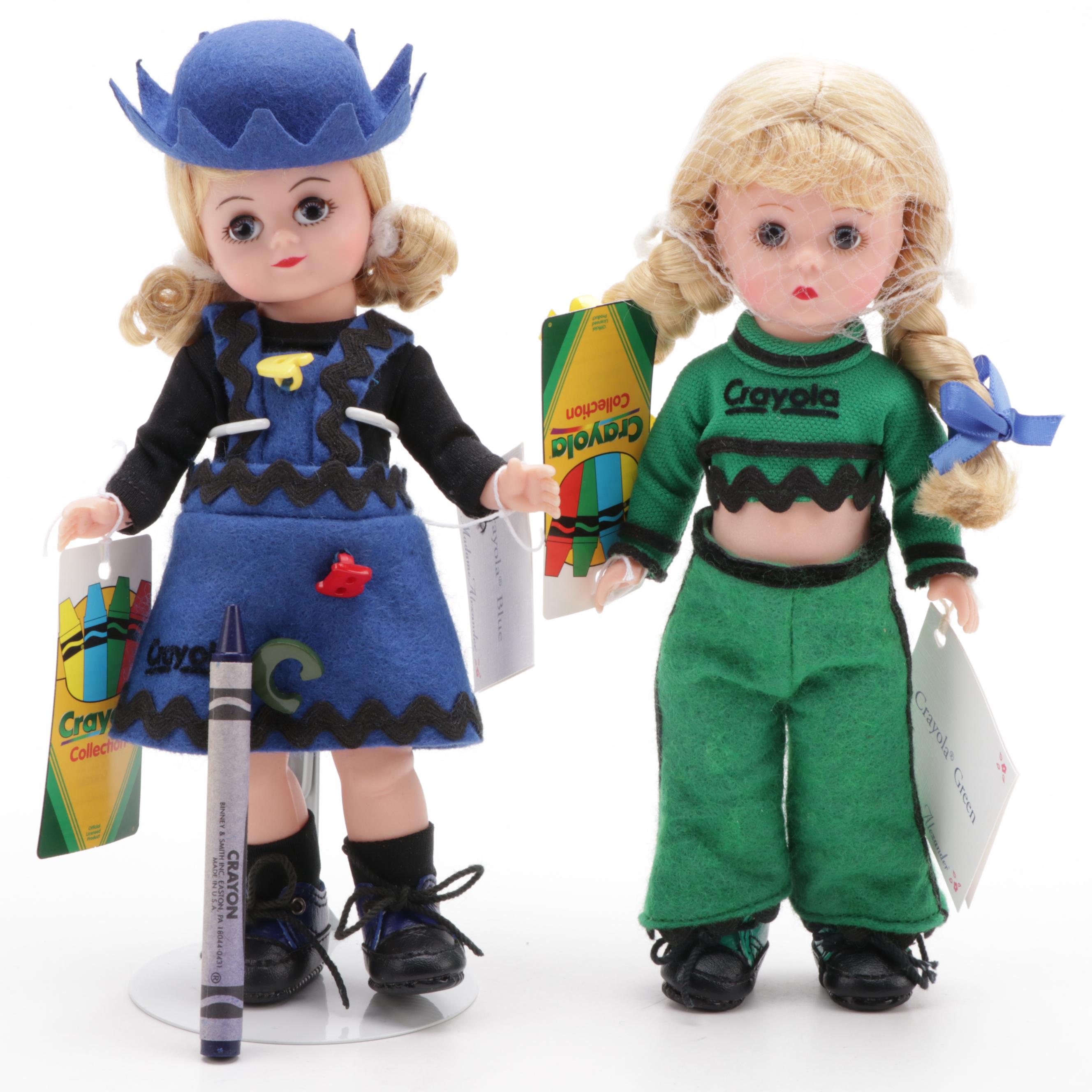 Madame Alexander Dolls, Including "Crayola Blue" and More