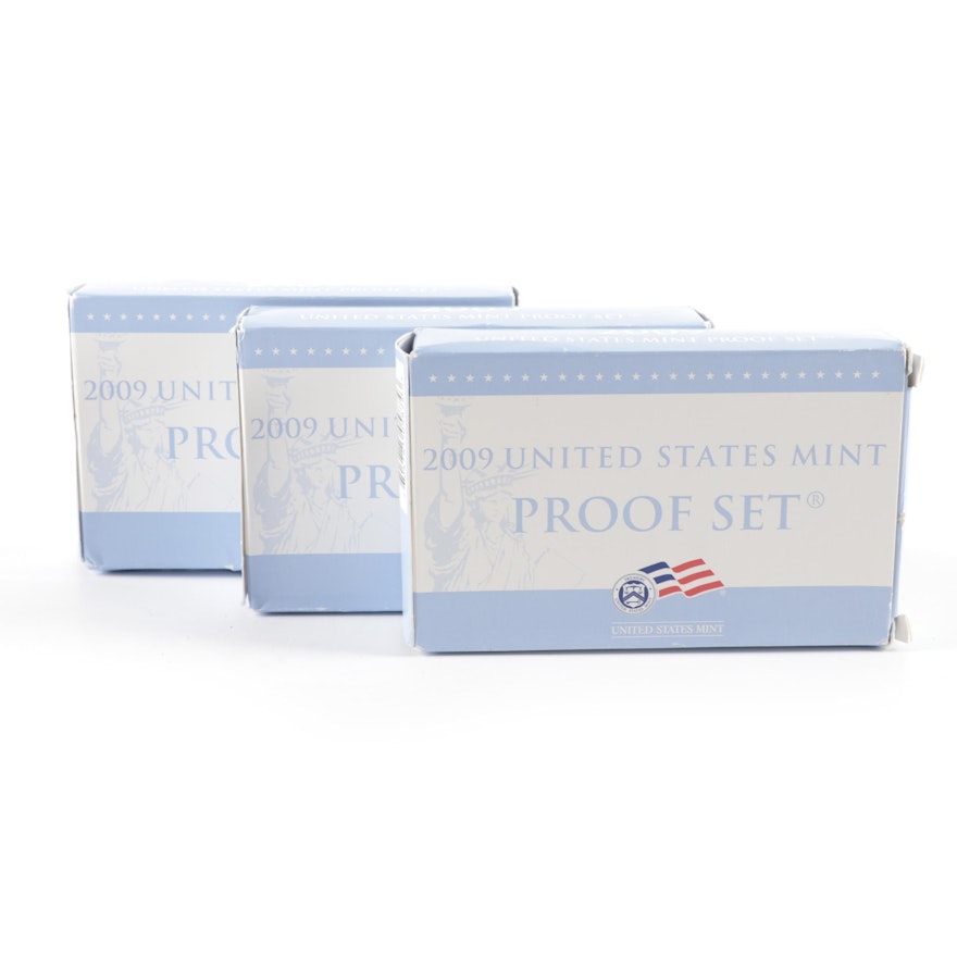 Three 2009 U.S. Mint Proof Sets