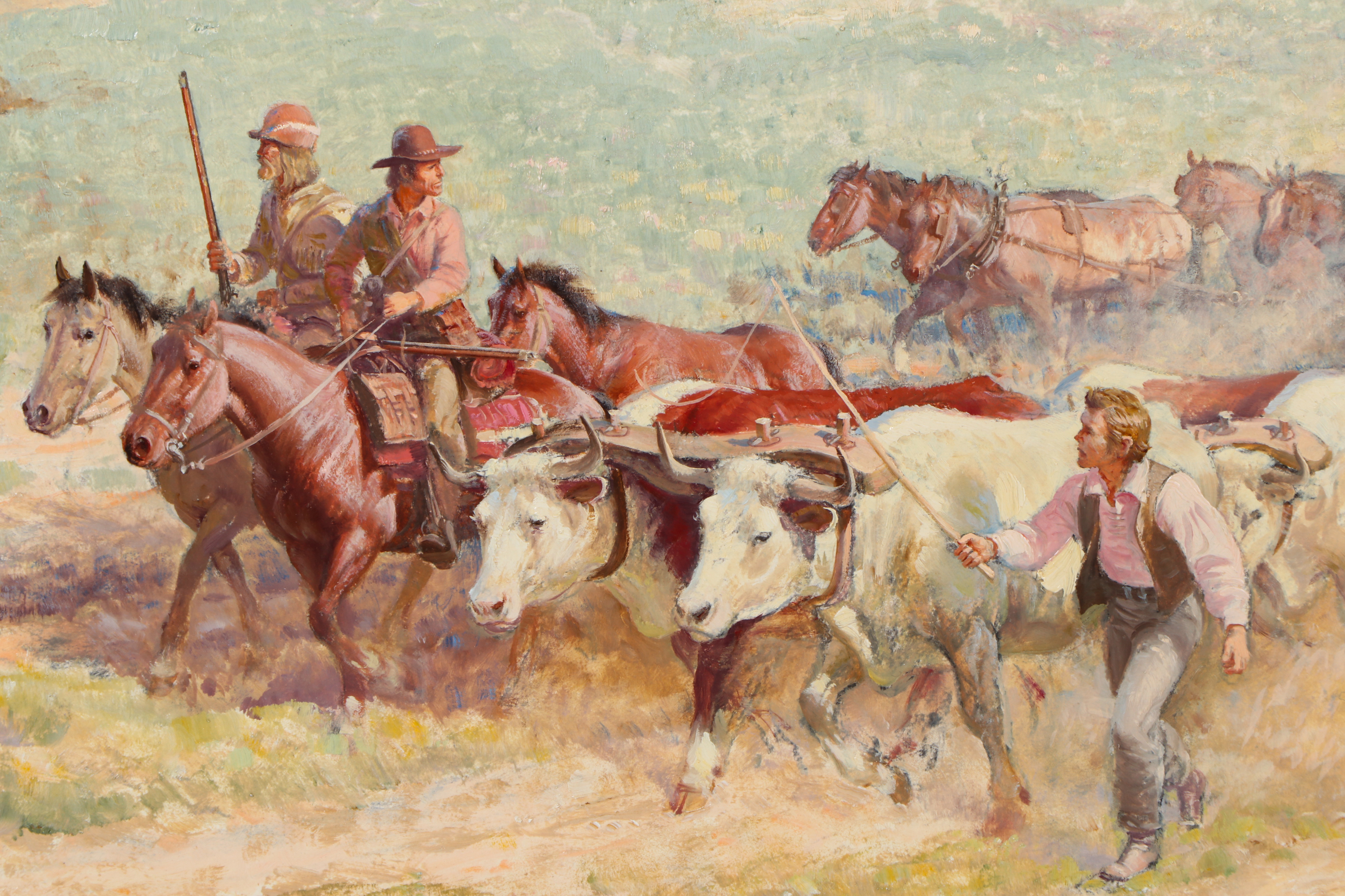 John F. Clymer Oil Painting "The Oregon Trail," 1967