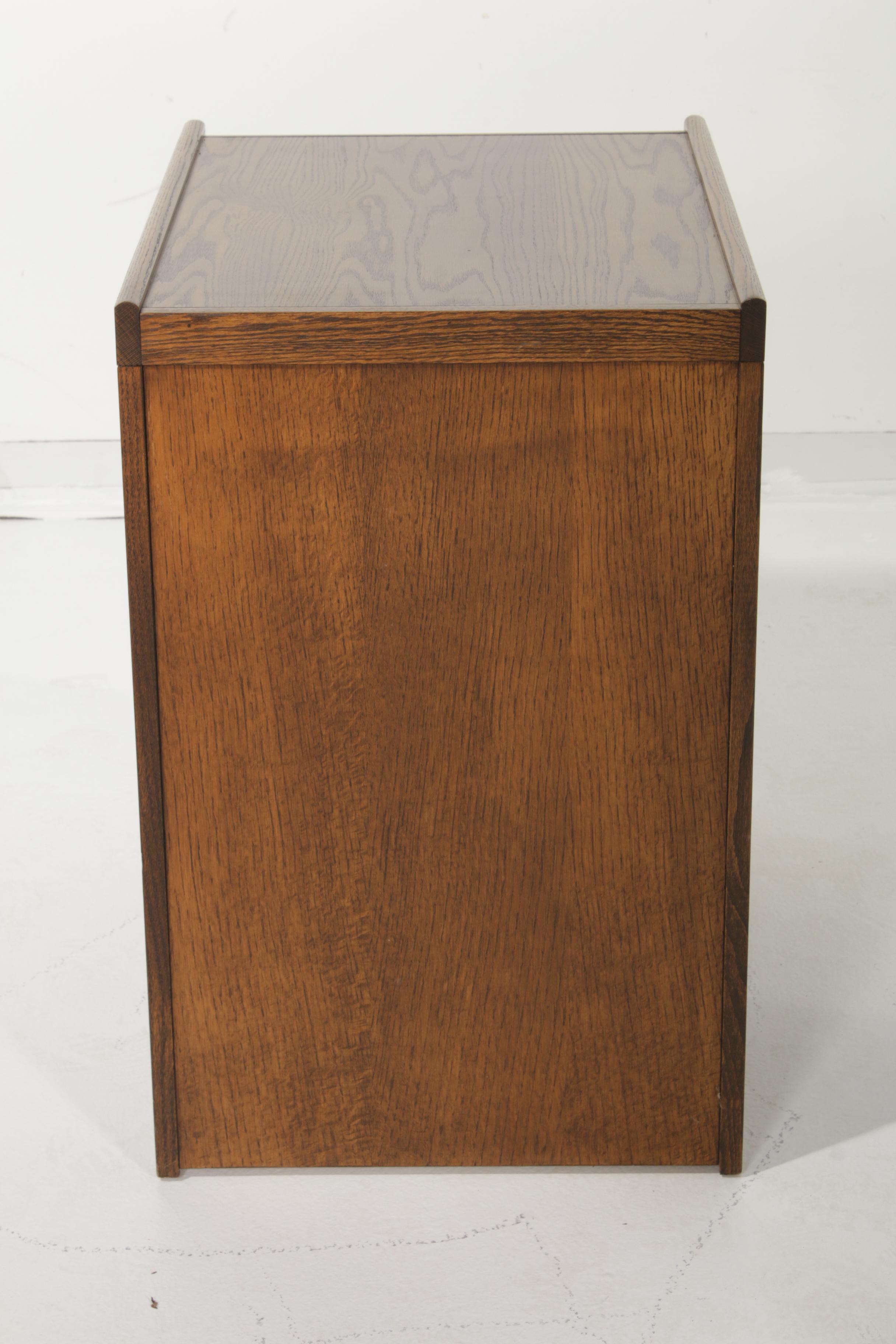 Postmaster Oak Roll Top Desk with File Cabinet, Mid to Late 20th Century
