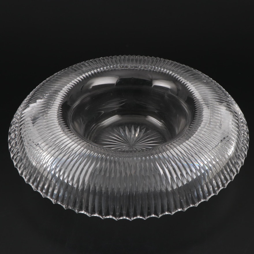 Cut Crystal Centerpiece Bowl, 20th Century