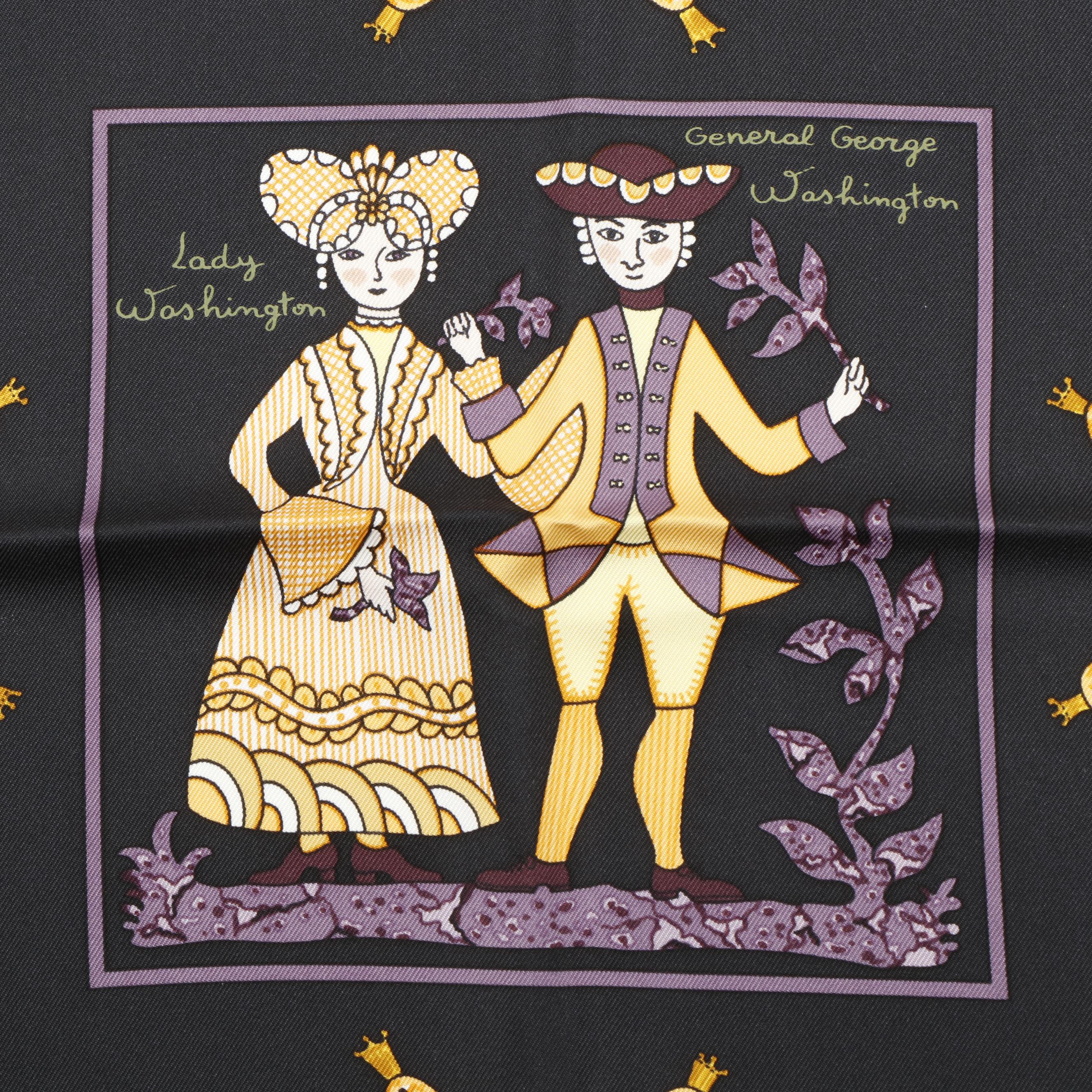 Hermès "Early America" Silk Twill Scarf