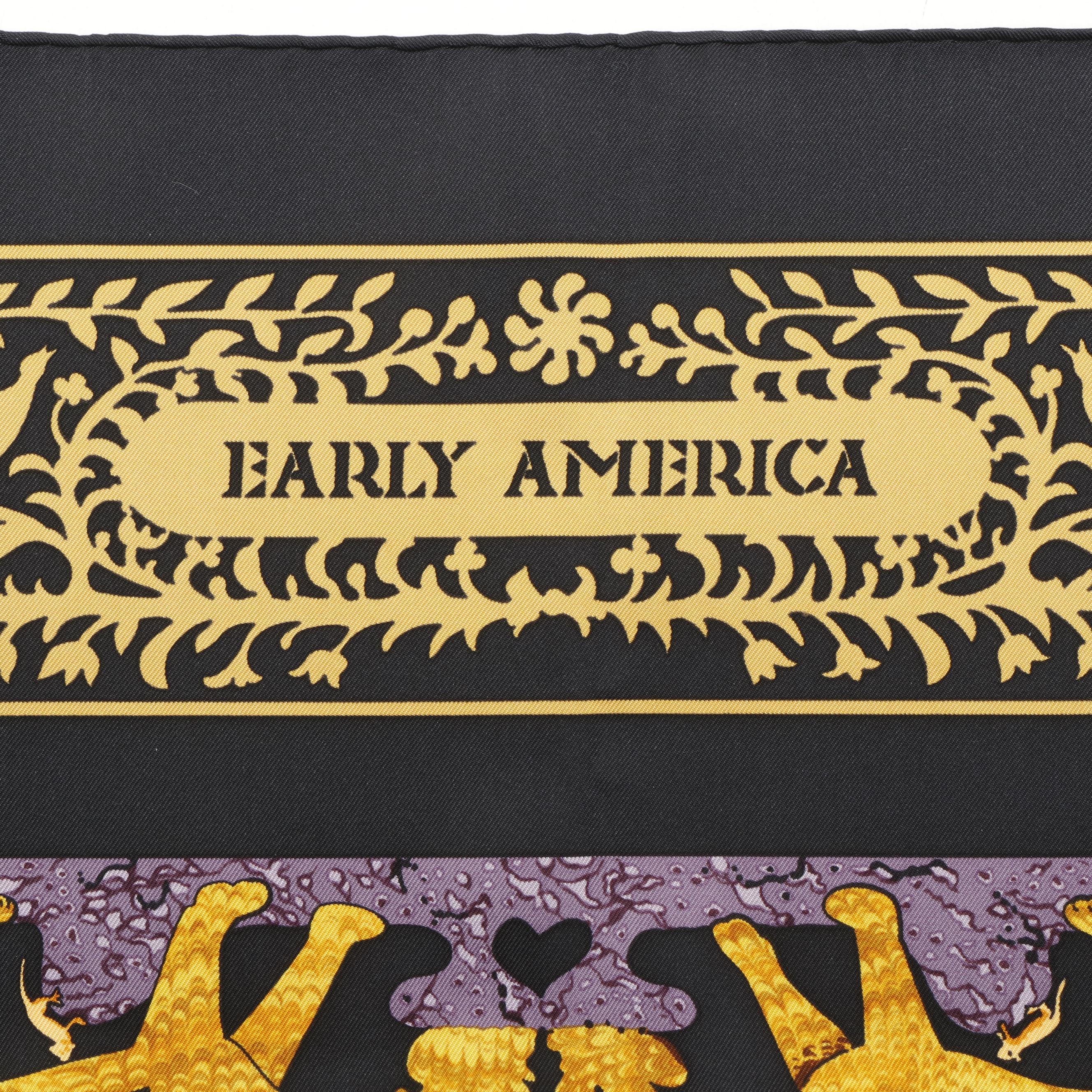 Hermès "Early America" Silk Twill Scarf