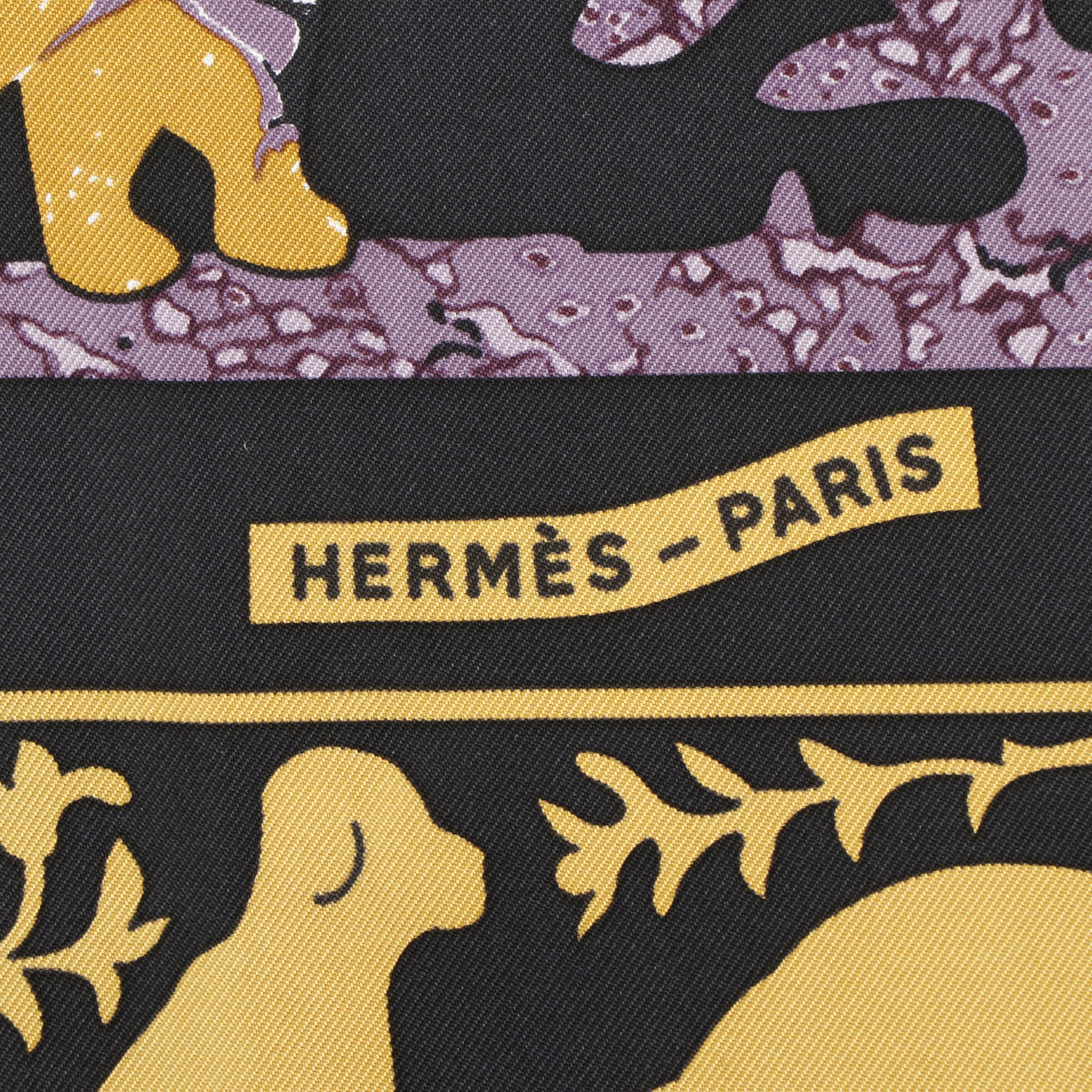 Hermès "Early America" Silk Twill Scarf