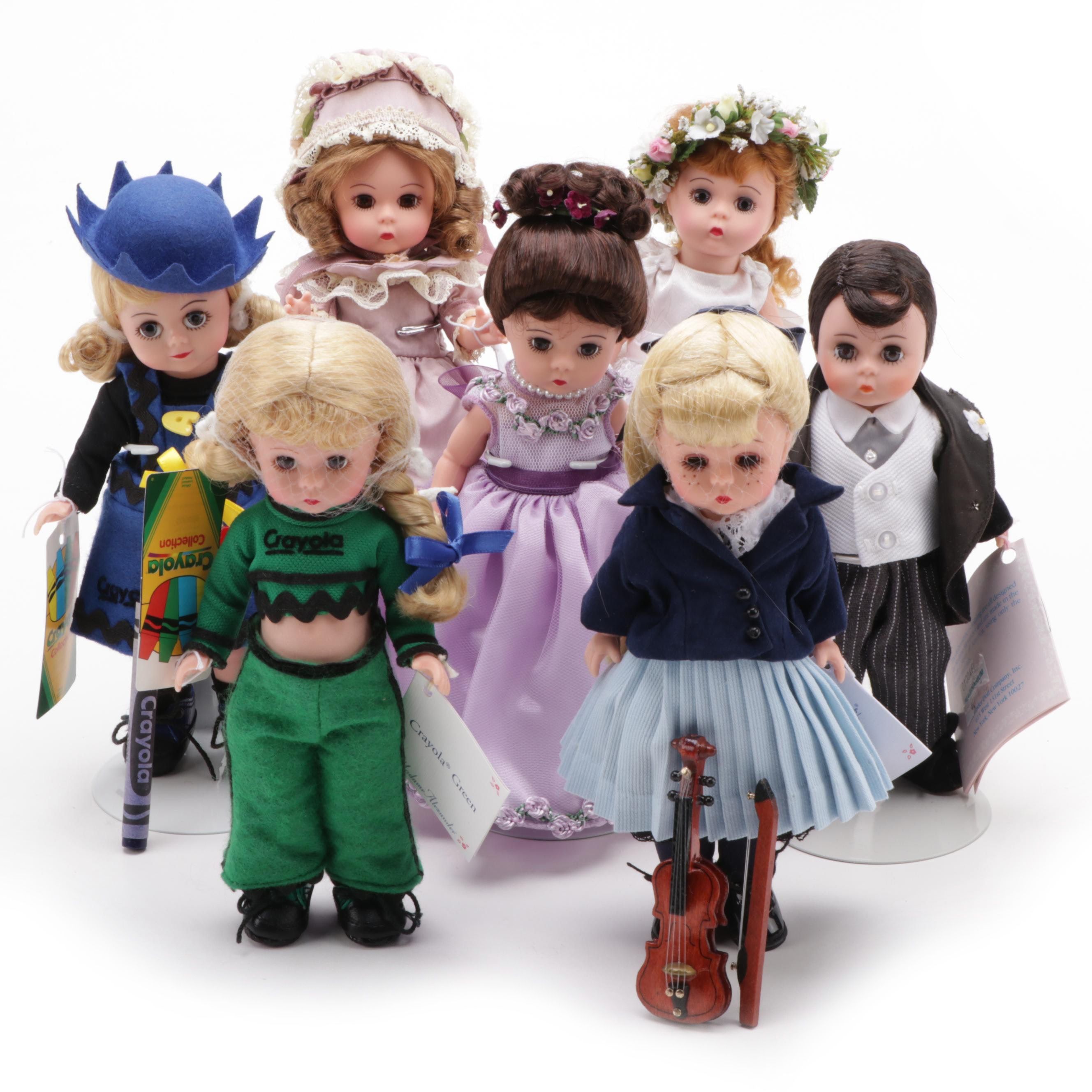 Madame Alexander Dolls, Including "Crayola Blue" and More