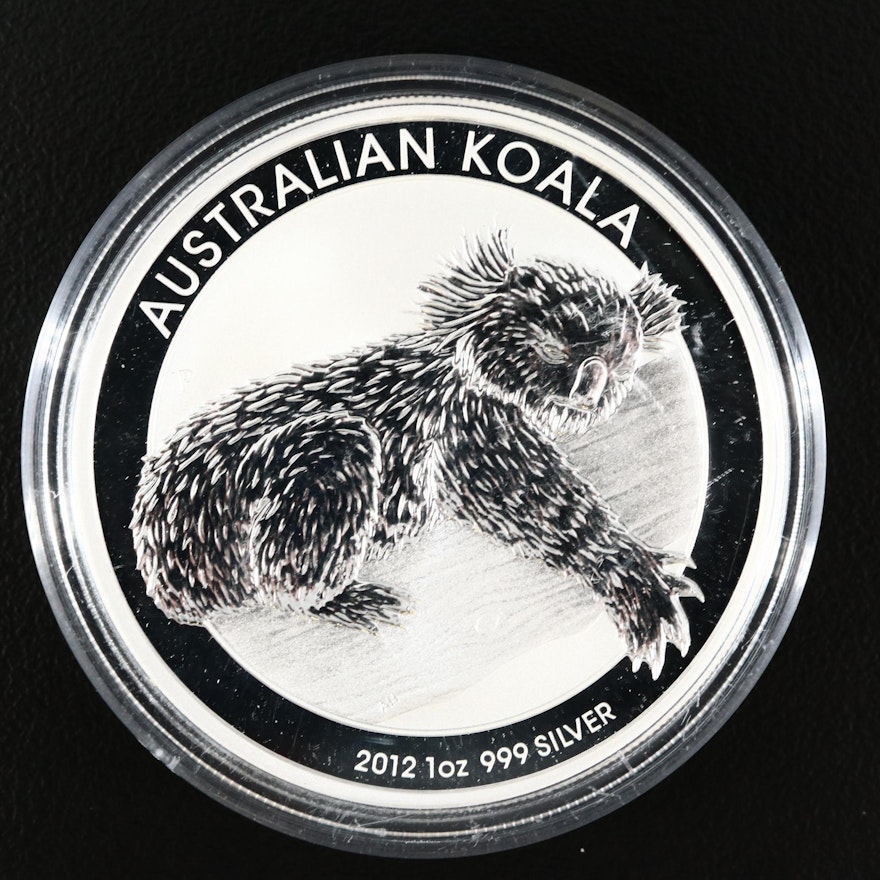 2012 Australian 1 Oz .999 Fine Silver Koala Dollar