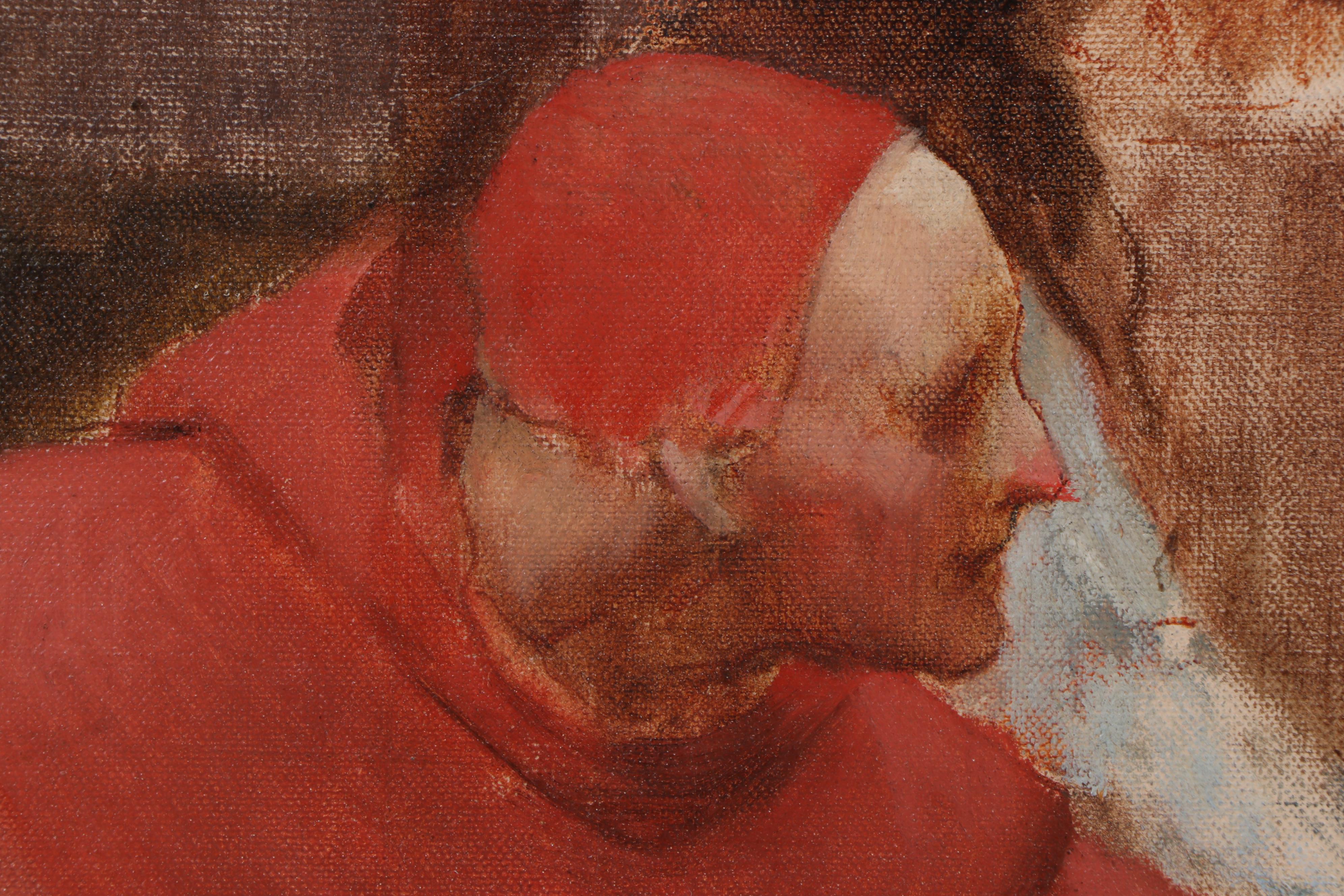 Frank Duveneck Oil Painting "Columbus before the Council of Salamanca," 1886