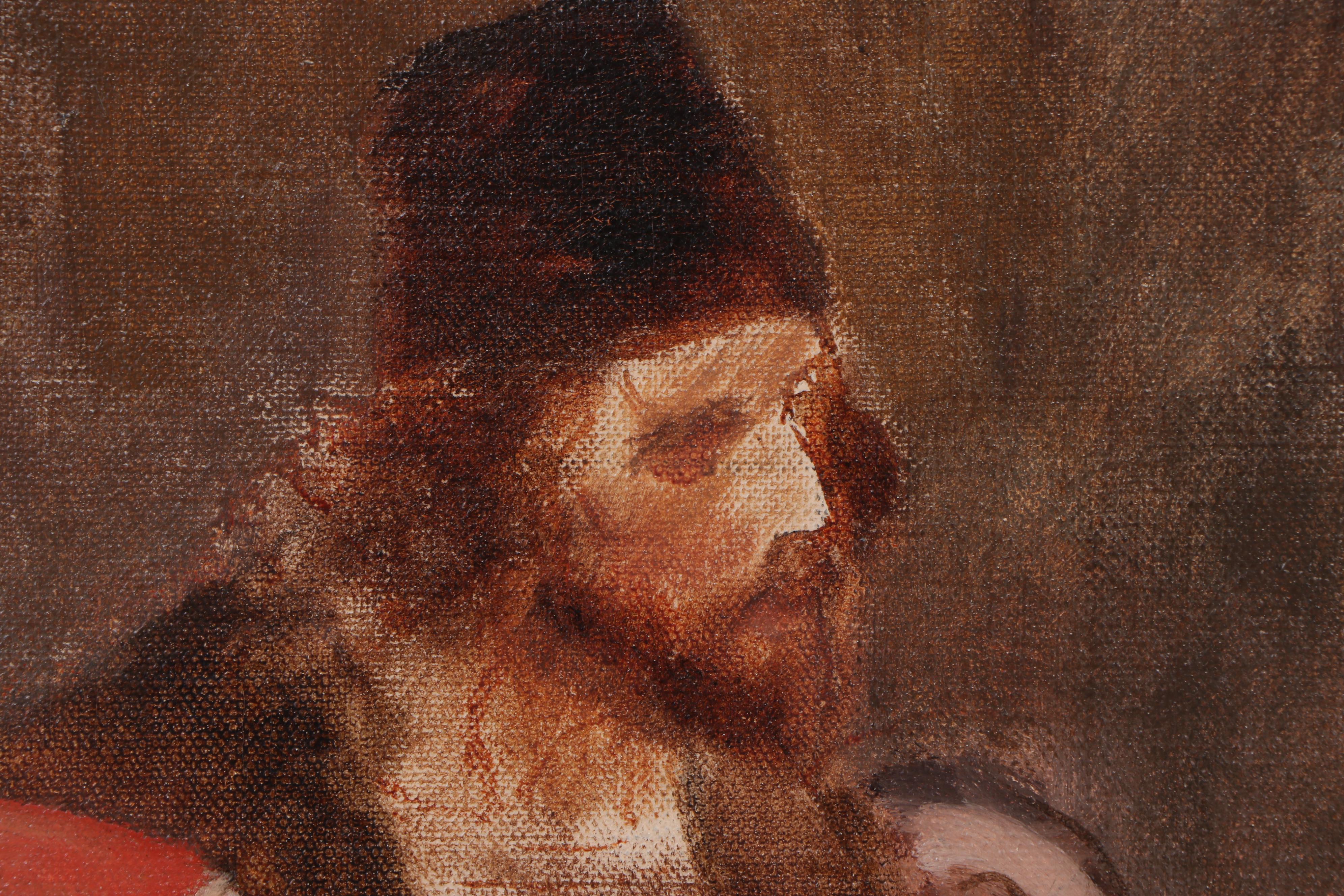 Frank Duveneck Oil Painting "Columbus before the Council of Salamanca," 1886