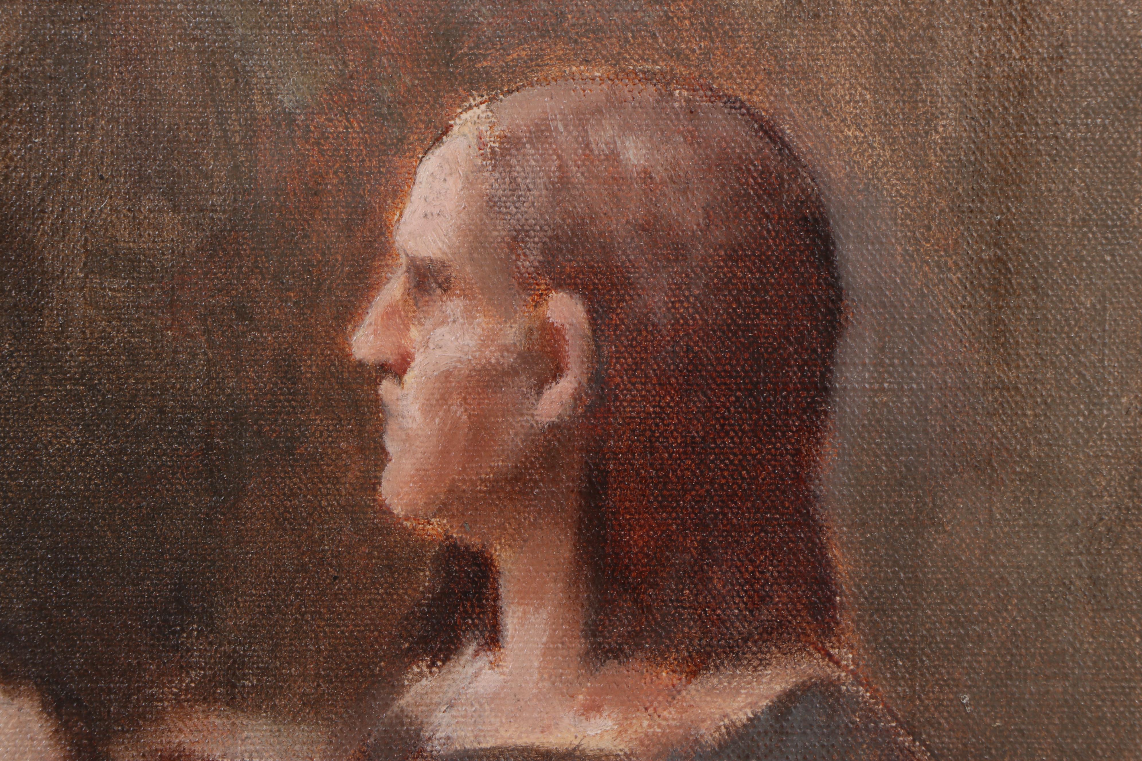 Frank Duveneck Oil Painting "Columbus before the Council of Salamanca," 1886