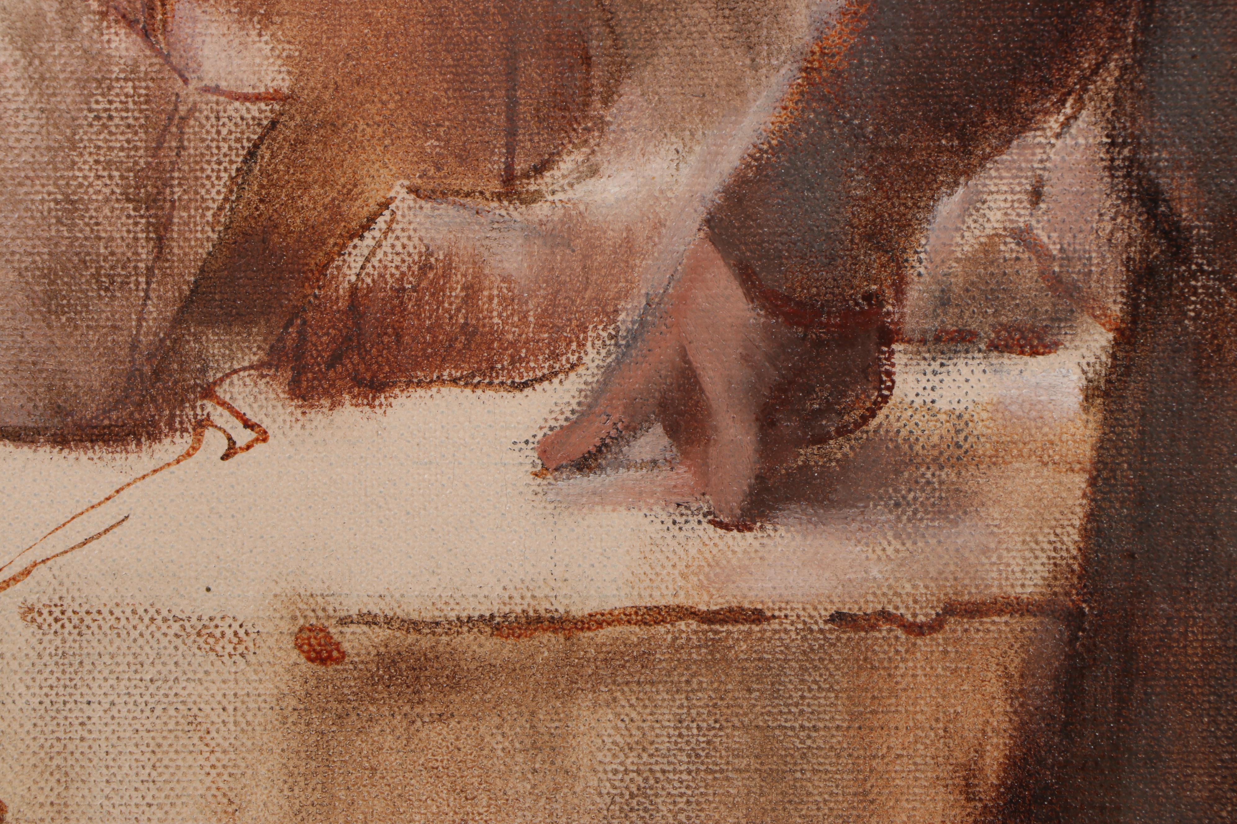 Frank Duveneck Oil Painting "Columbus before the Council of Salamanca," 1886