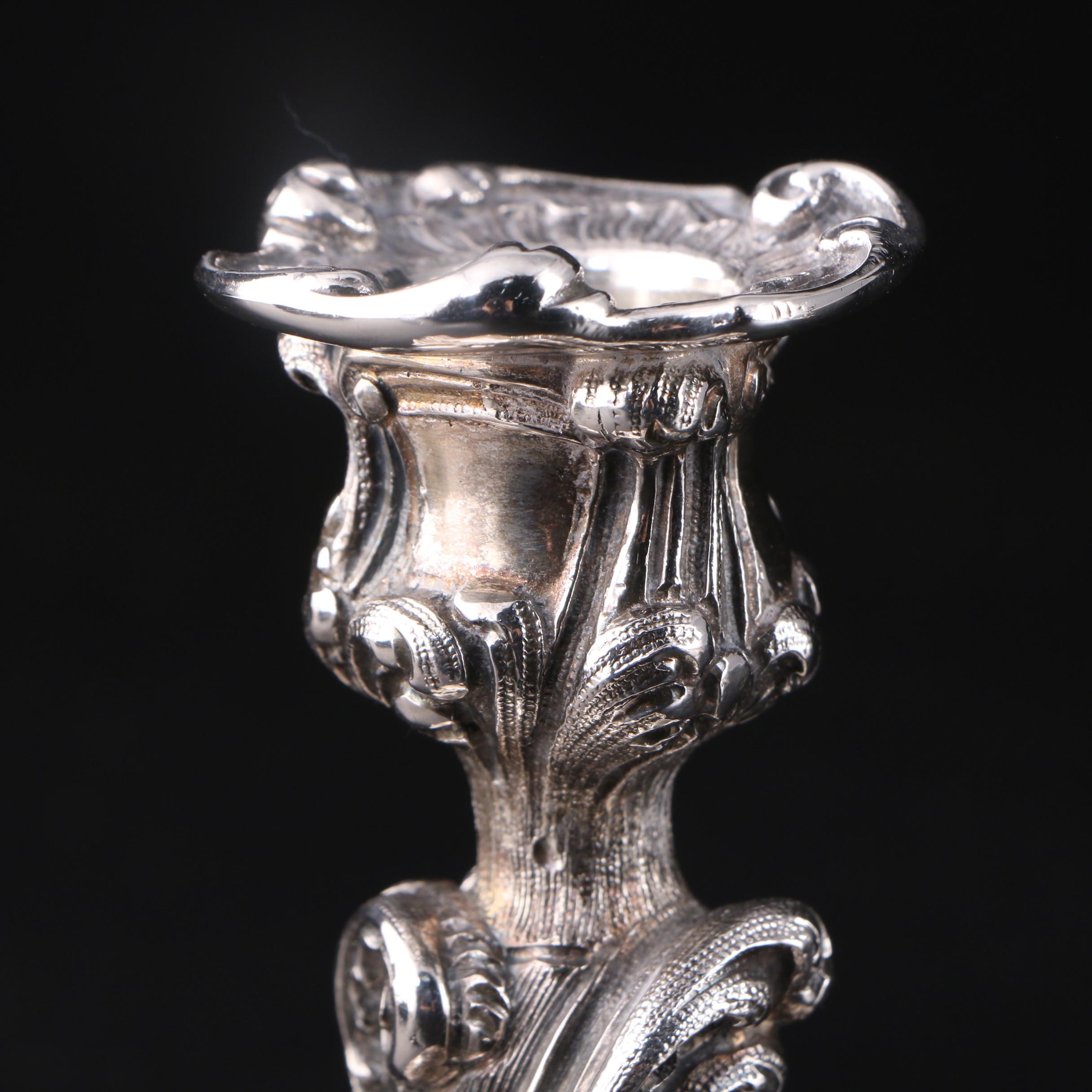 Mario Buccellati Foliate Sterling Silver Candlesticks, 1934–1944