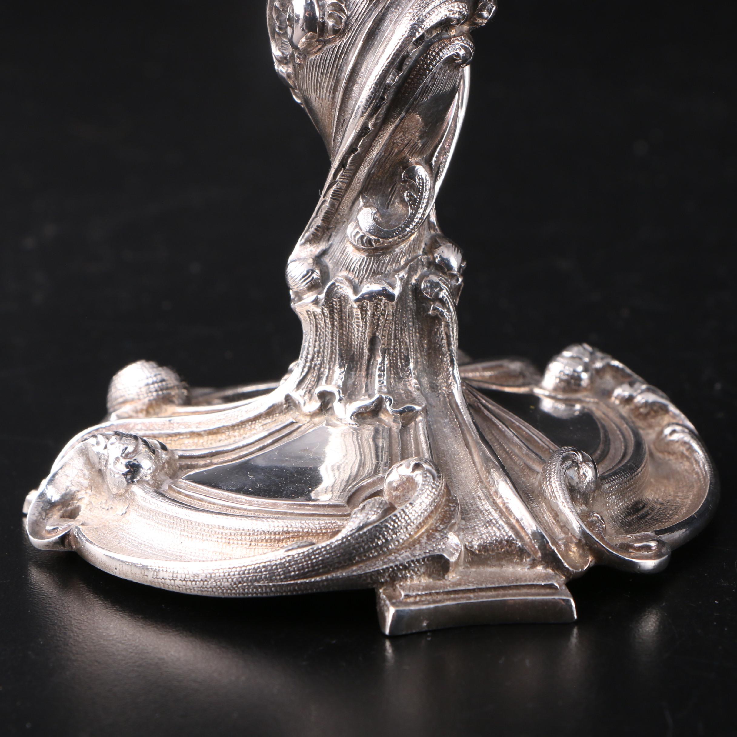 Mario Buccellati Foliate Sterling Silver Candlesticks, 1934–1944