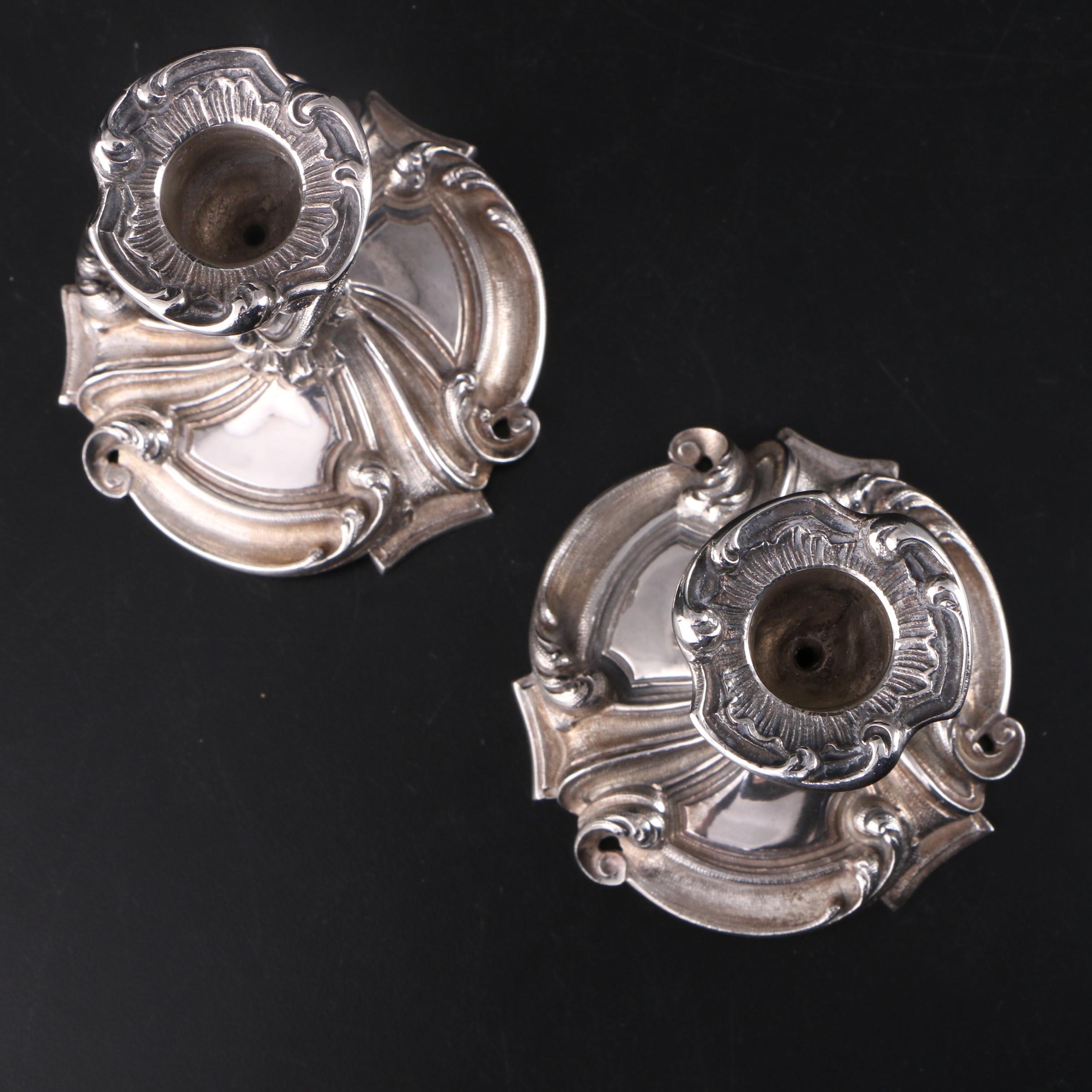 Mario Buccellati Foliate Sterling Silver Candlesticks, 1934–1944