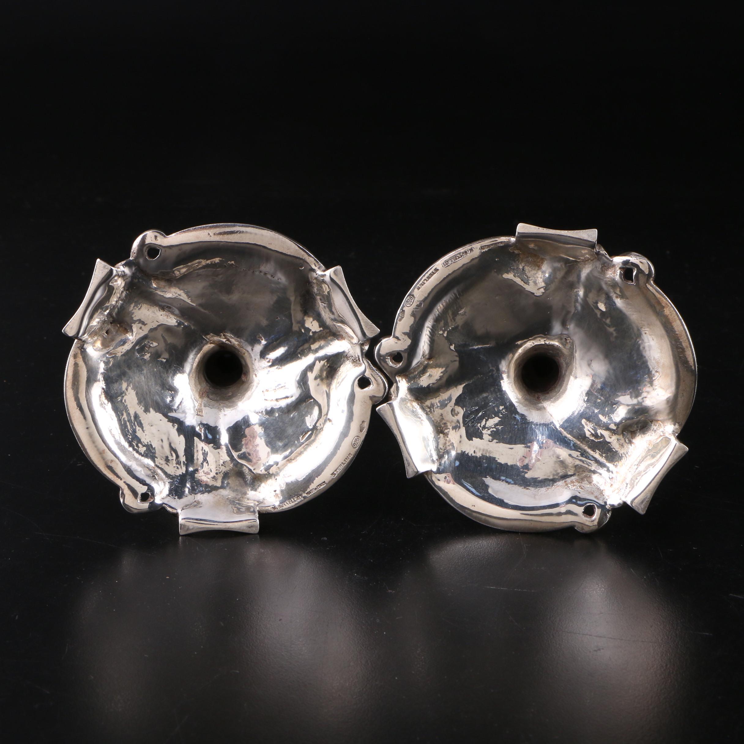 Mario Buccellati Foliate Sterling Silver Candlesticks, 1934–1944