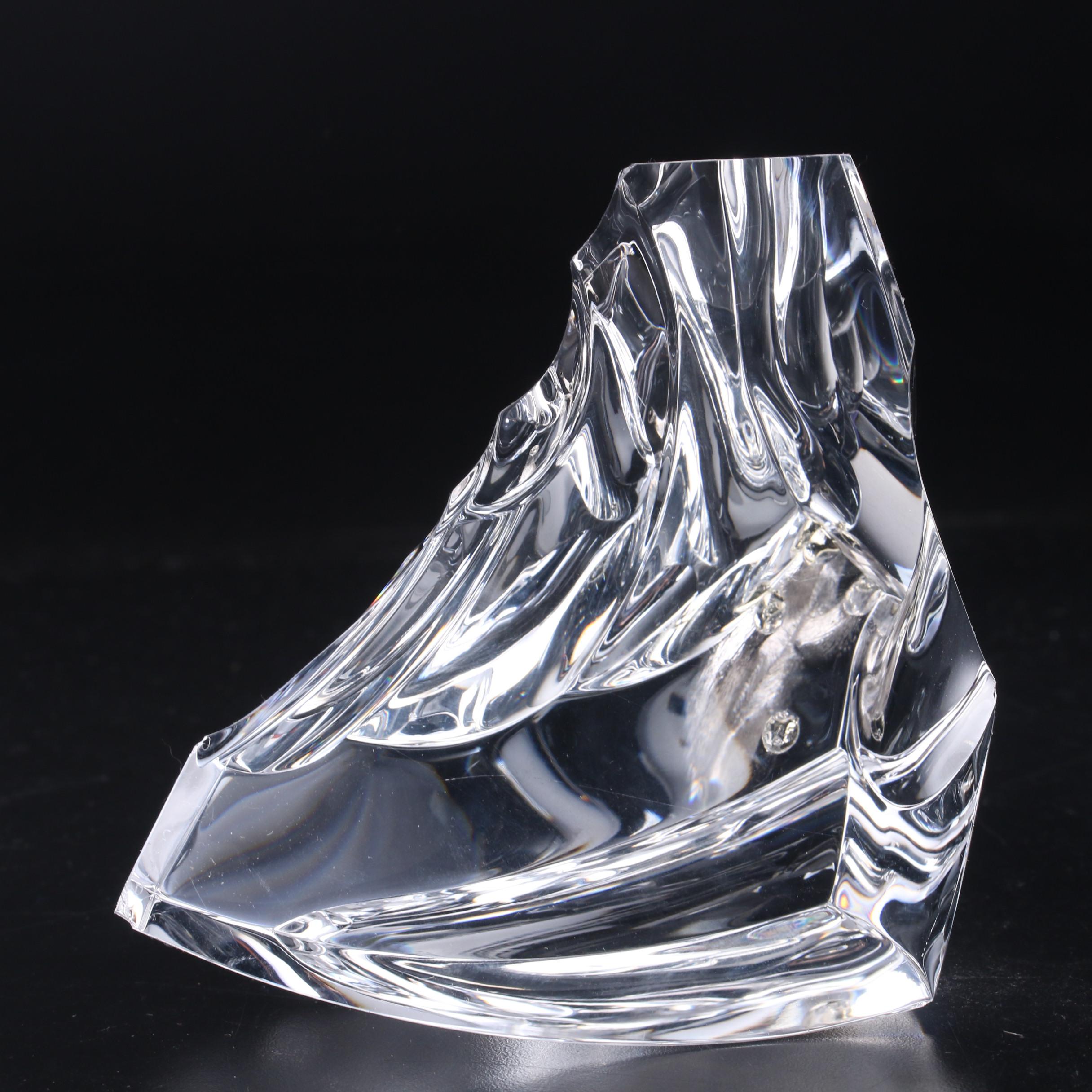 Steuben "Ice Bear" Crystal and Metal Figurine Designed by James Houston