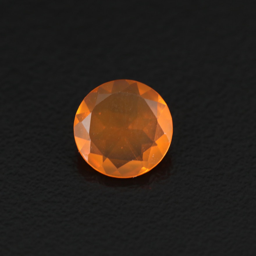 Loose 1.14 CT Round Faceted Fire Opal
