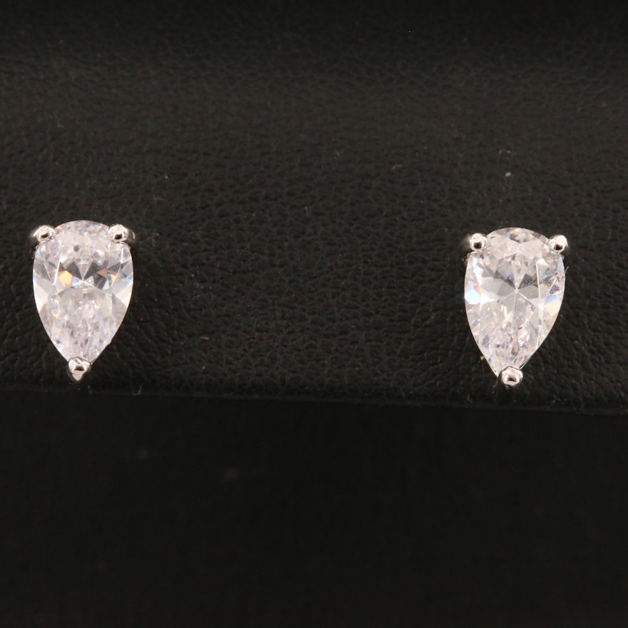 Sterling Cubic Zirconia Stud Earrings