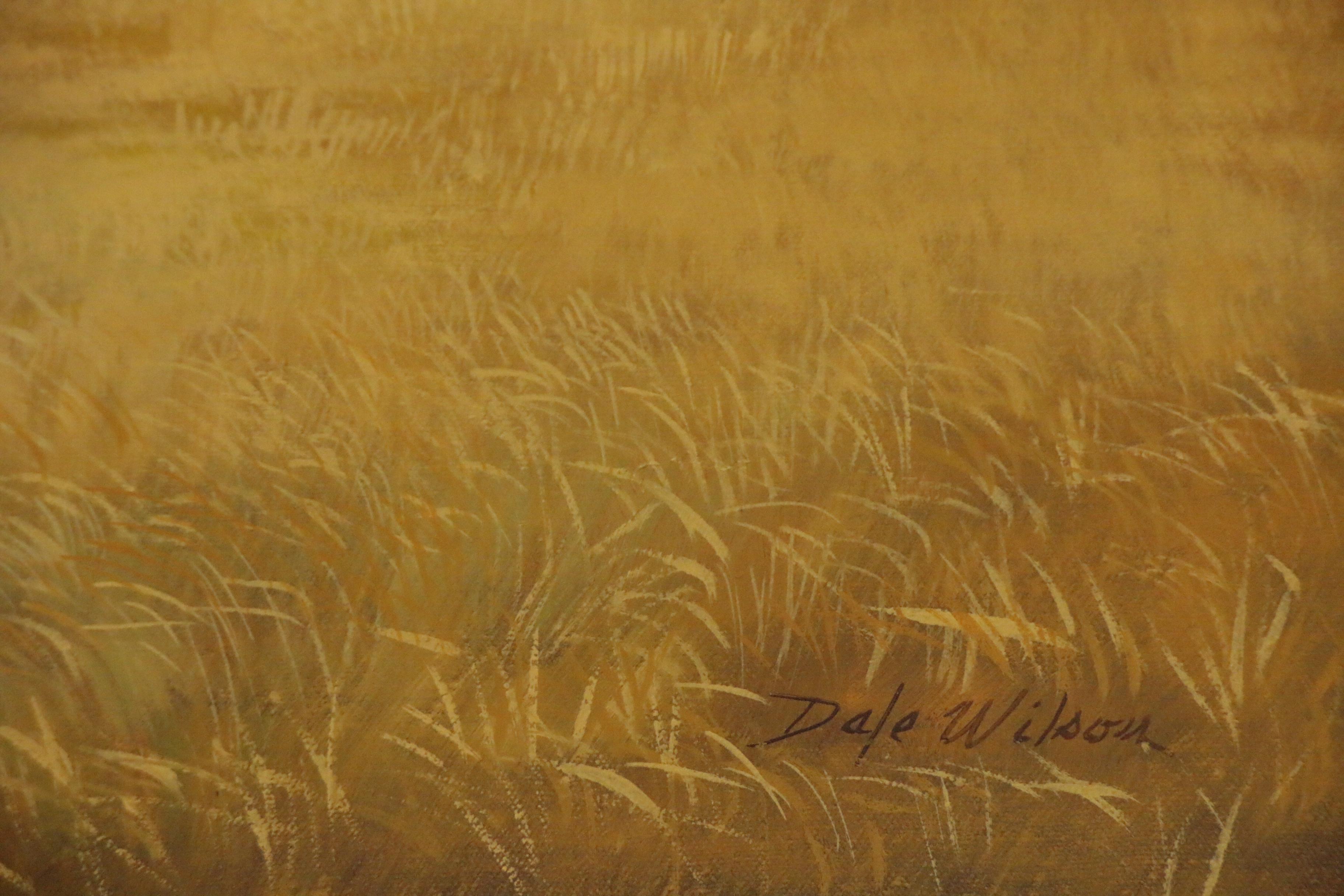 Dale Wilson Oil Painting of Pasture and Barn, Late 20th Century