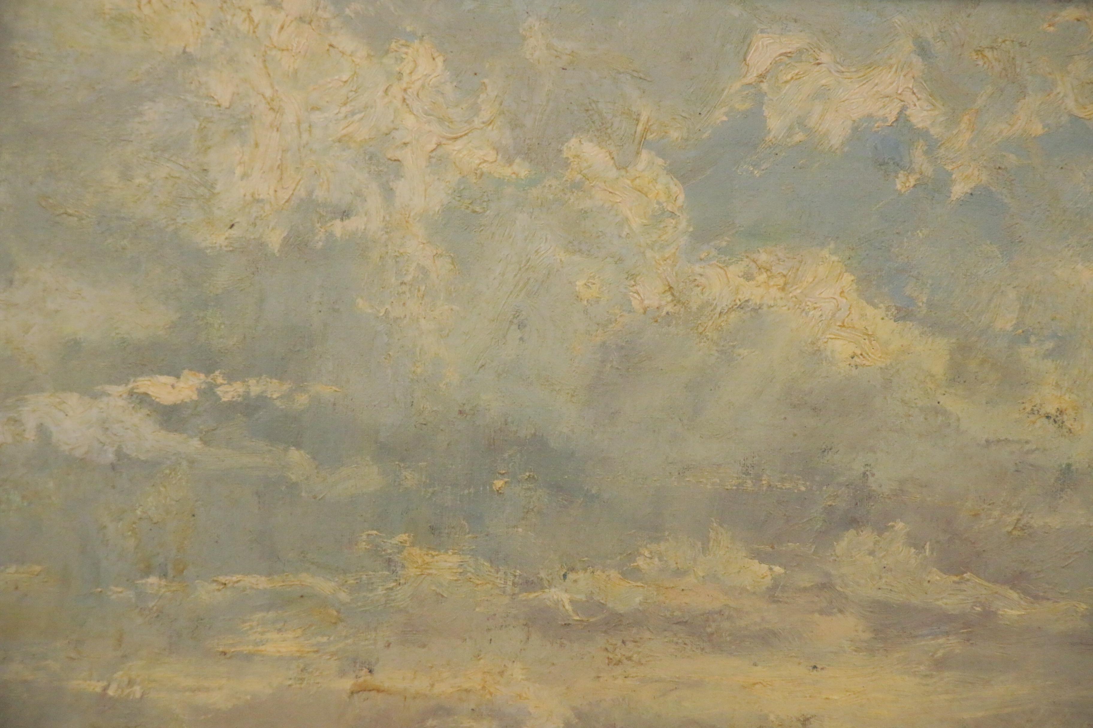 Carl von Volborth Oil Painting of a City Scape, 1962