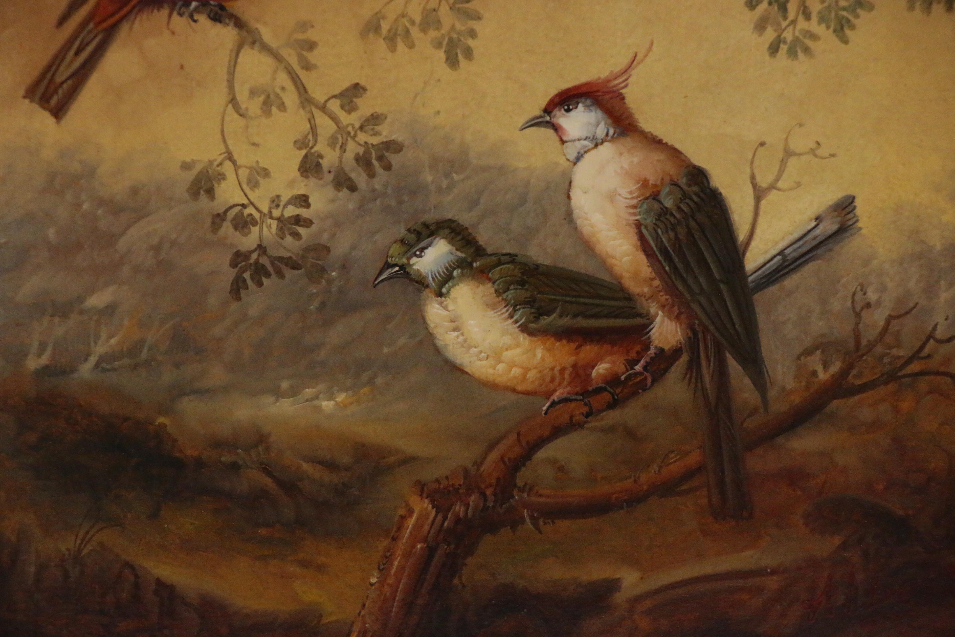 Jeannine Albert Oil Painting of Birds