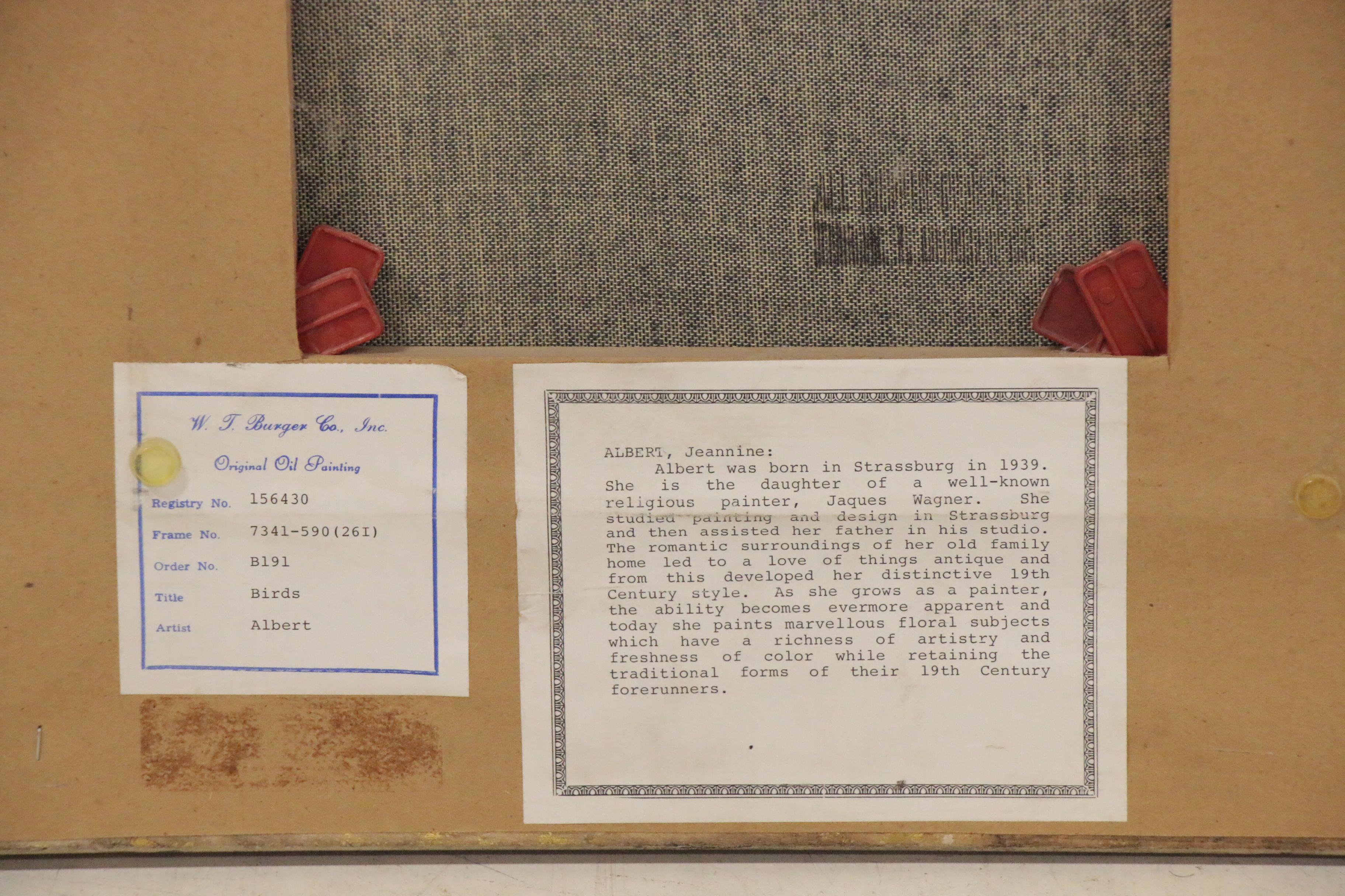 Jeannine Albert Oil Painting of Birds