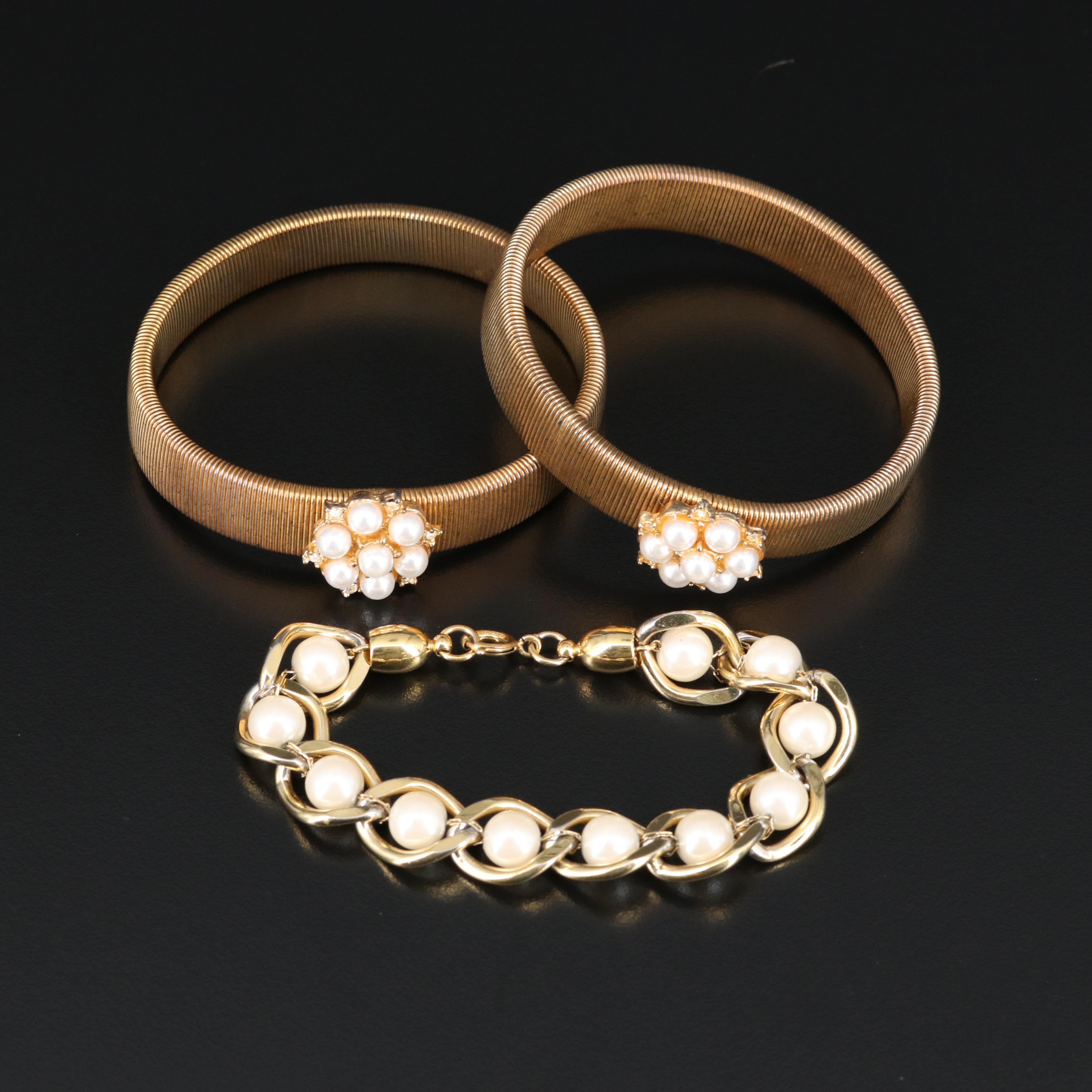 Trifari Black Beaded Necklace and Other Vintage Jewelry