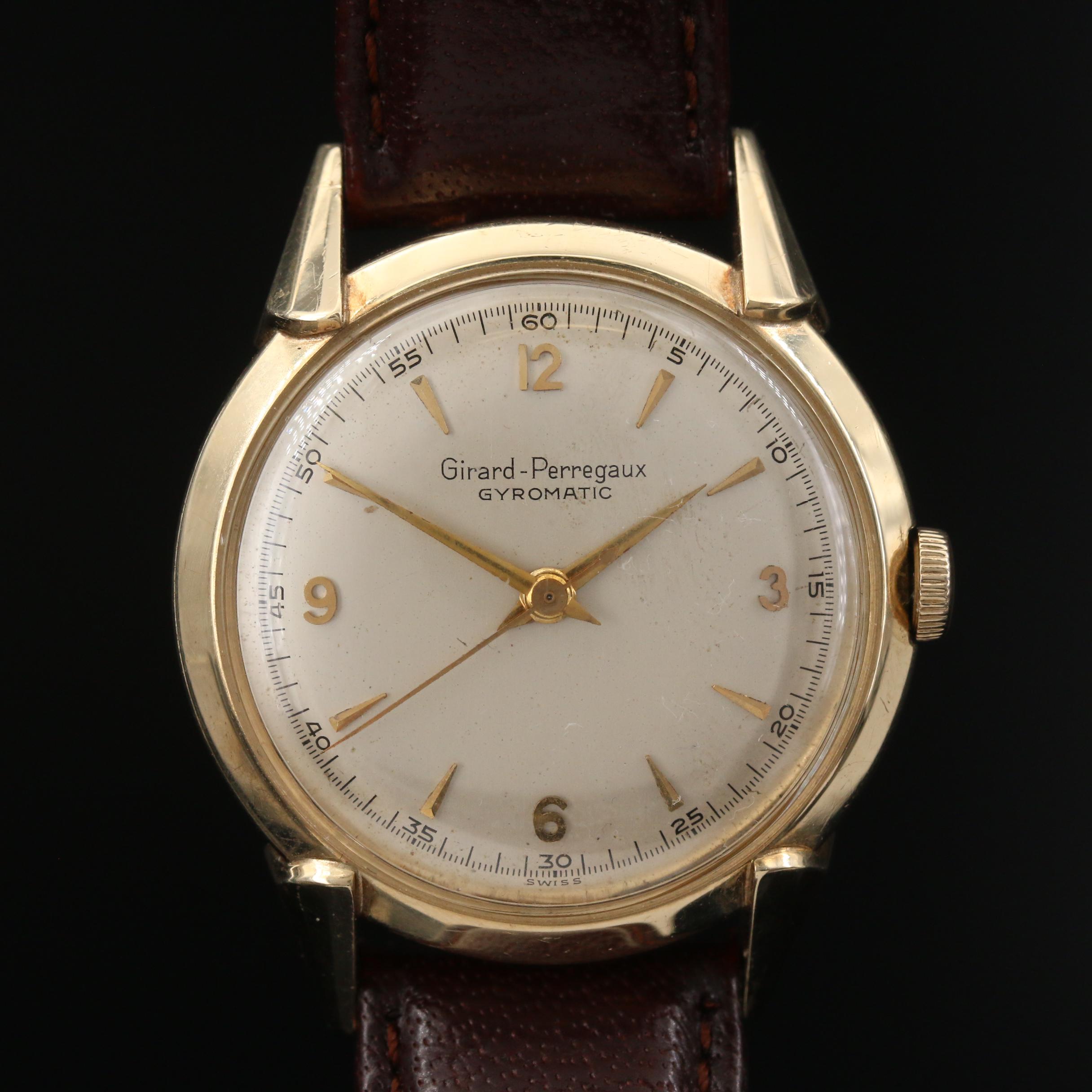 Vintage Girard-Perregaux Gyromatic 14K Yellow Gold Watch