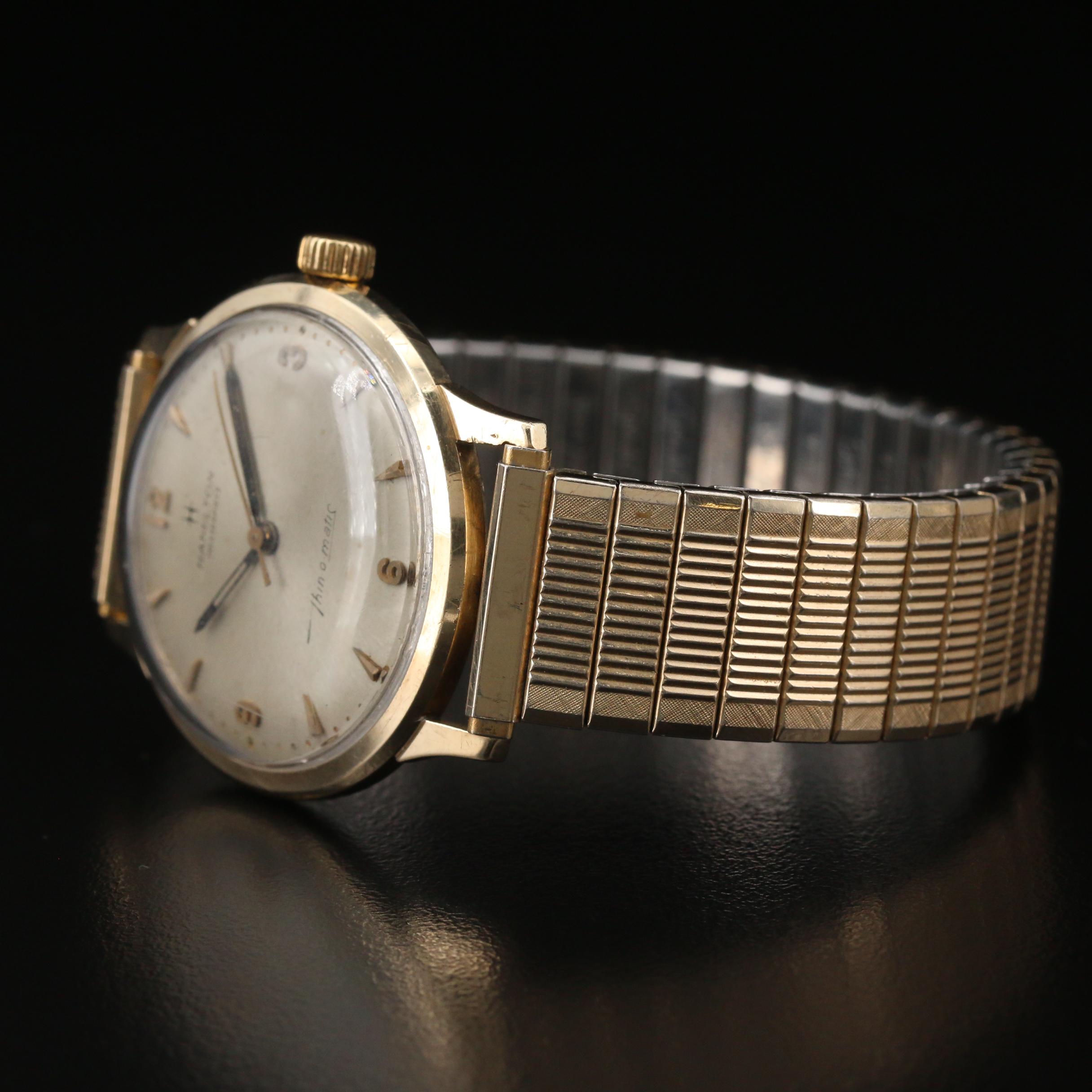 Vintage Hamilton Masterpiece Thin-O-Matic 10K Gold Automatic Watch