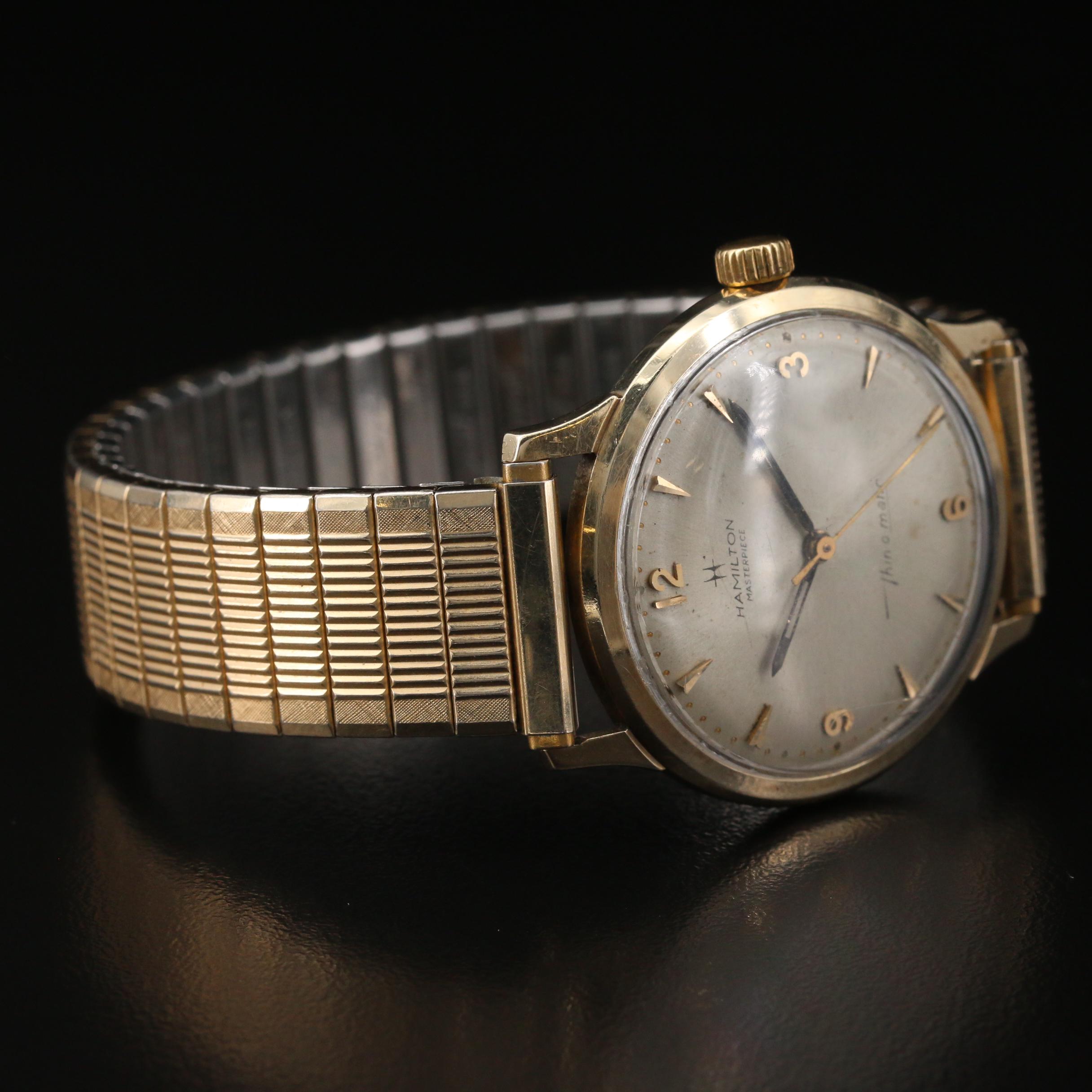 Vintage Hamilton Masterpiece Thin-O-Matic 10K Gold Automatic Watch