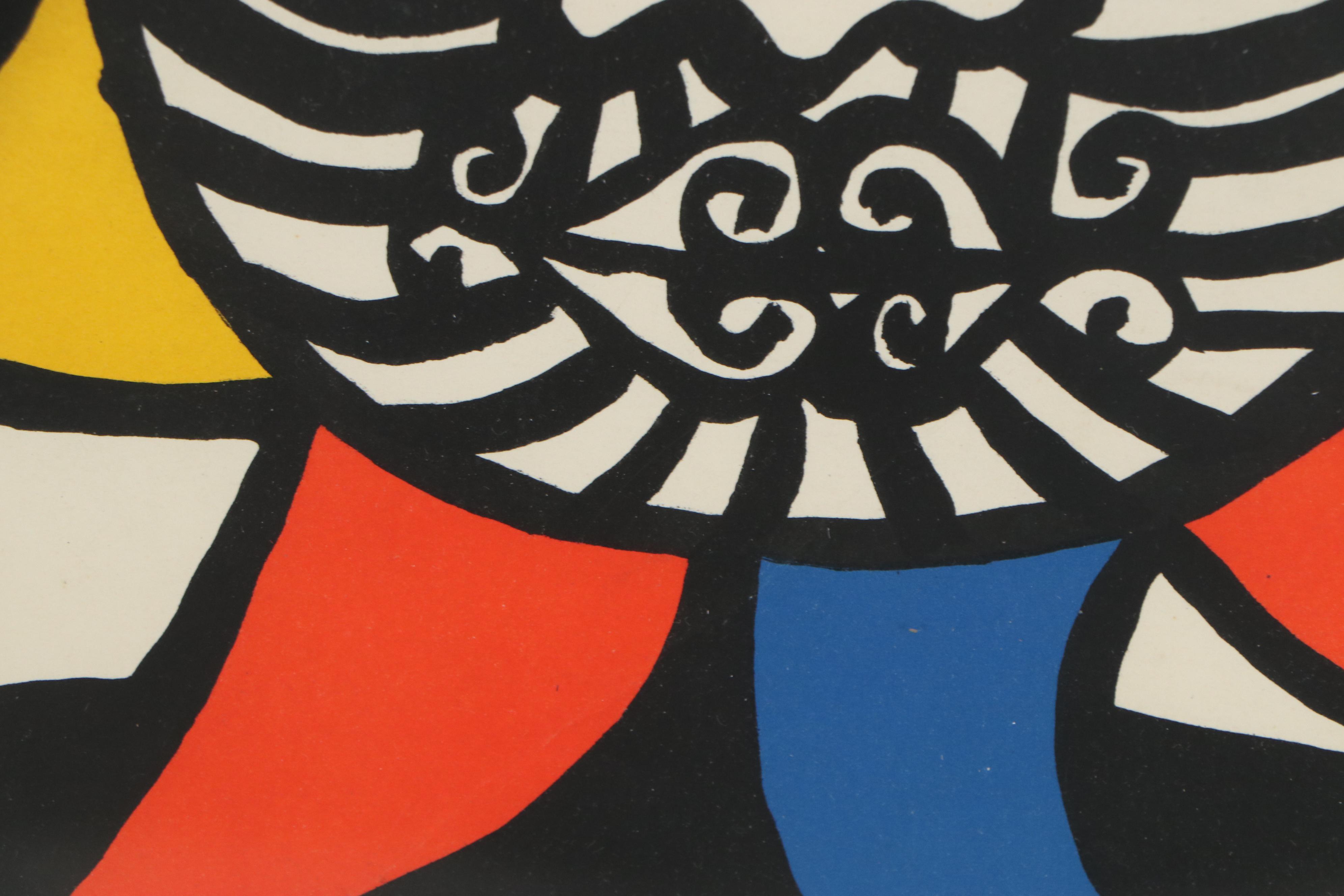 Alexander Calder Color Lithograph Cover for "Derrière le Miroir," 1966