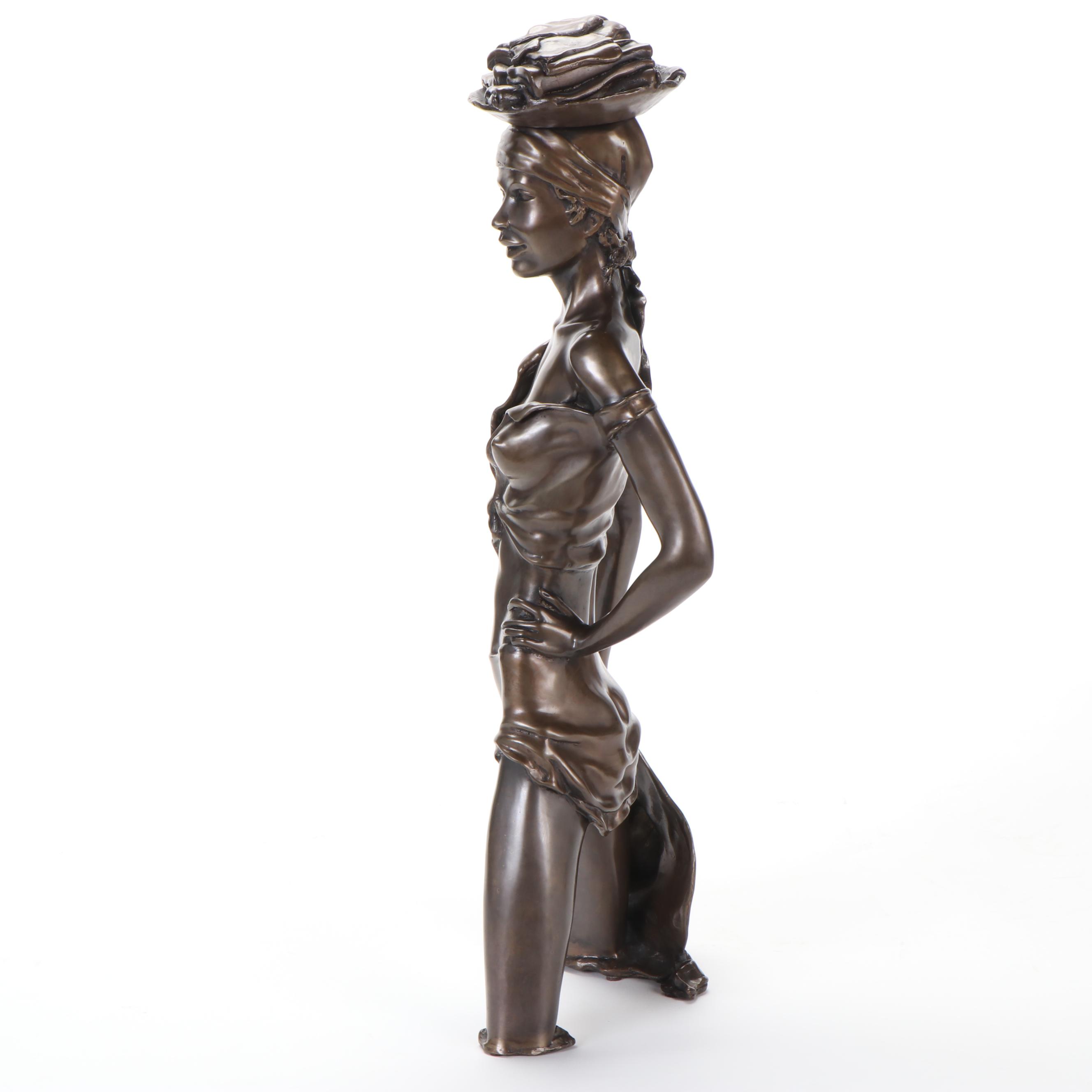 Tom Bowers Bronze Figural Sculpture, 1998