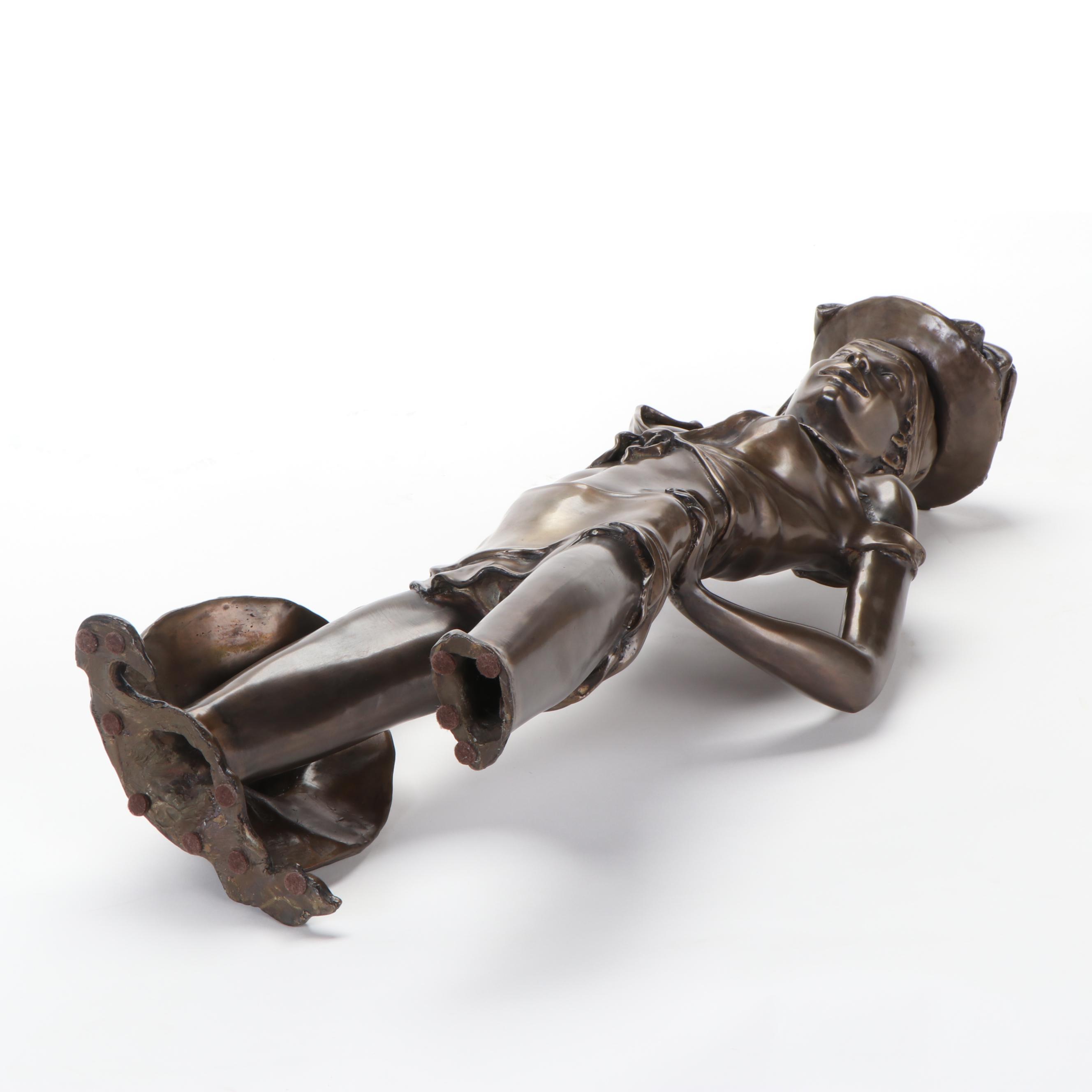 Tom Bowers Bronze Figural Sculpture, 1998