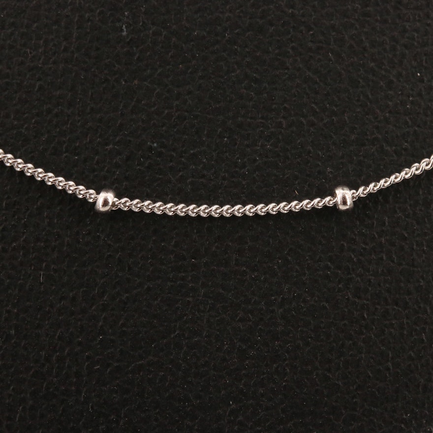 Sterling Silver Station Necklace