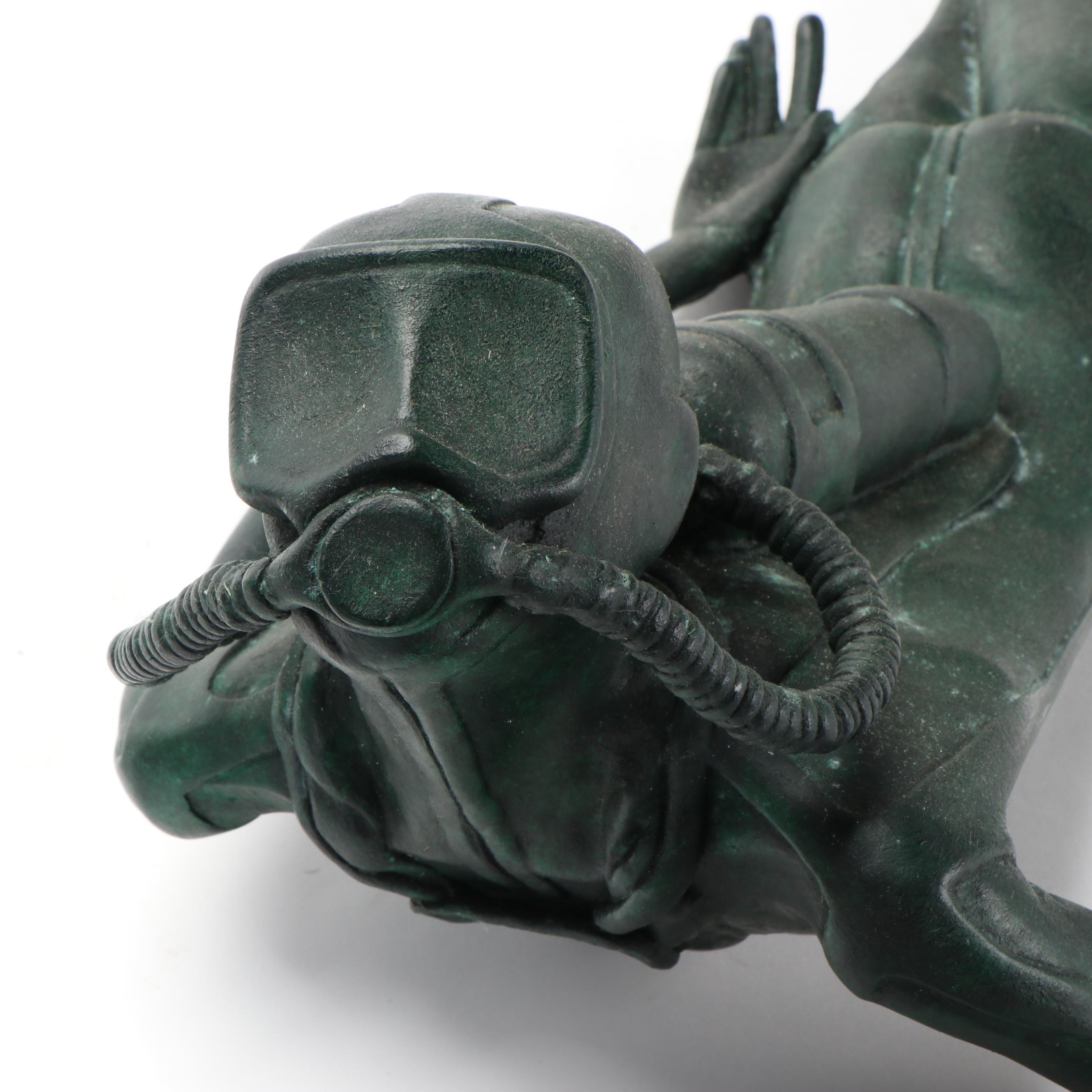 Tom Bowers Bronze Scuba Diver Sculpture "Seychelles," 1999