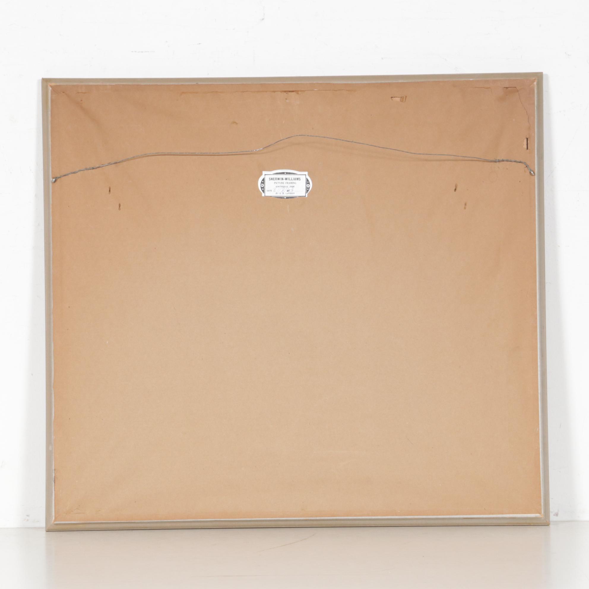 Watercolor Painting of Industrial Landscape, 1961