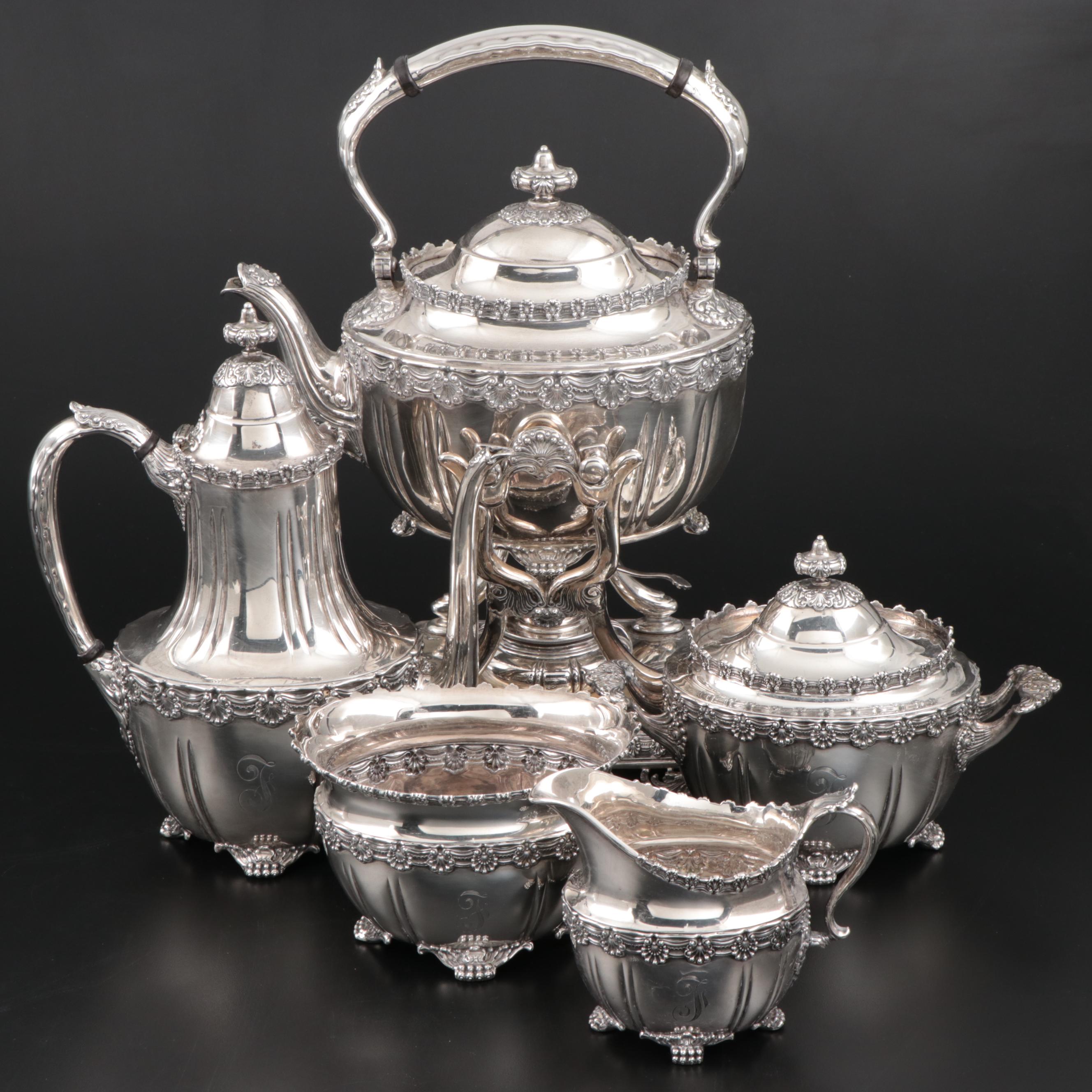 Tiffany & Co. "English King" Sterling Silver Tea Set, Late 19th/Early 20th C.